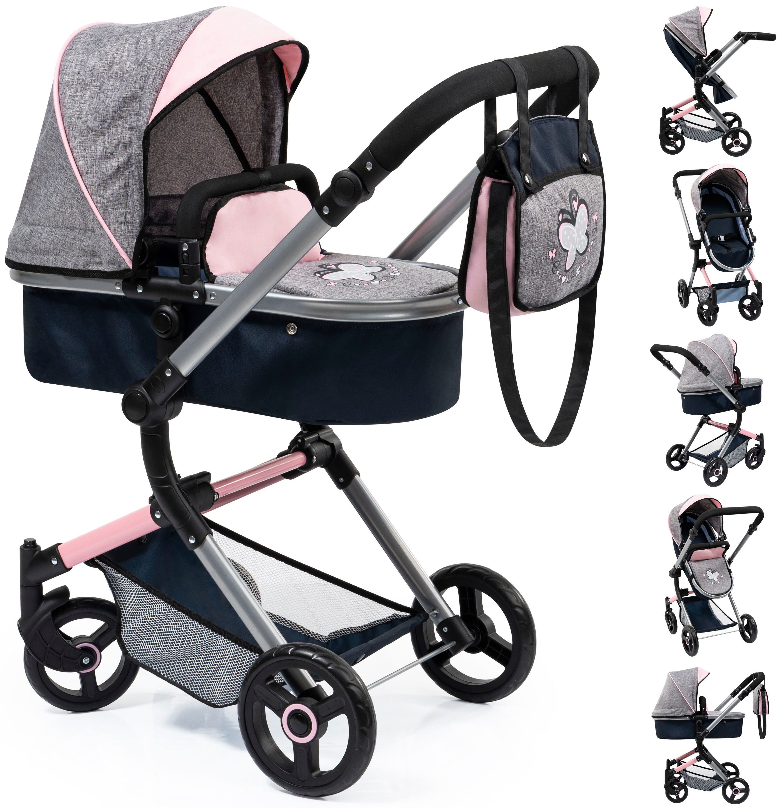 Bayer Kombi-Puppenwagen Puppenwagen Vario, inkl. Wickeltasche