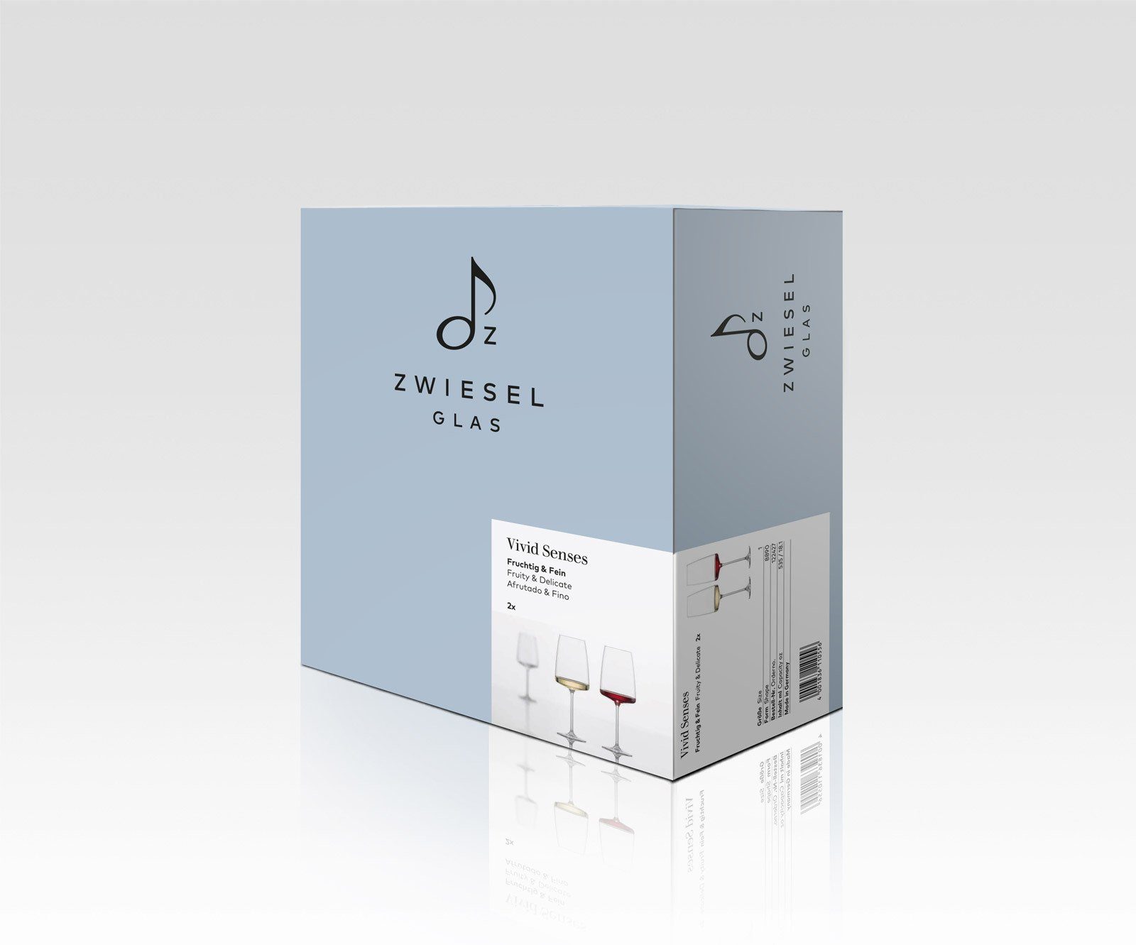 Zwiesel Glas Weinglas Vivid Senses Weingläser 535 ml 2er Set, 2-tlg., Glas