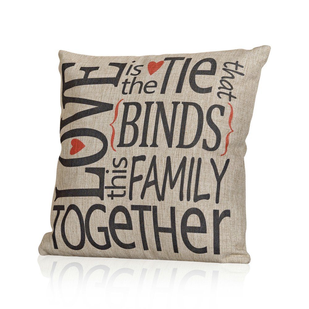 Mucola Dekokissen Couchkissen LOVE 45x45 cm mit Füllung Sitzkissen Kissen Polyester, Sorgen für mehr Gemütlichkeit - egal, ob im Bett oder auf der Couch