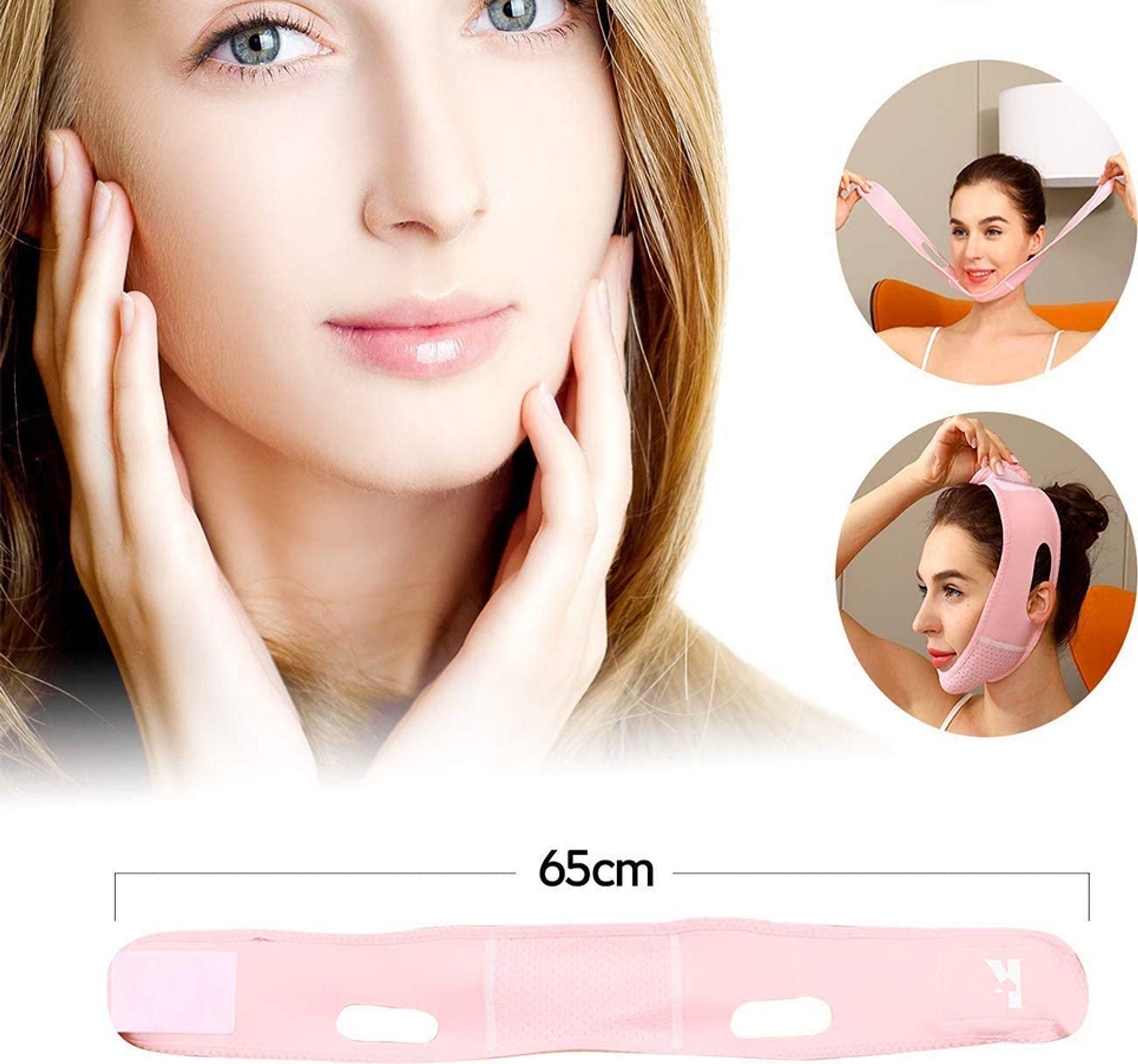 FELIXLEO Gesichtsmassagegerät Doppelschicht Kinnmaske Bandage gegen Doppelkinn Gesichtsmaske – Bild 2 von 5
