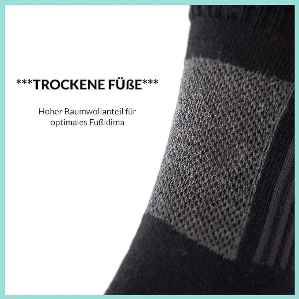 FOOTNOTE Wandersocken Hobbes/39-42/blau (3-Paar) ergonomische Spezialzonen, hoher Tragekomfort, perfekter Wegbegleiter