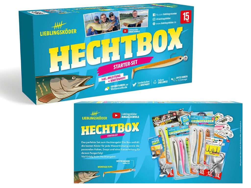 Lieblingsköder Kunstköder Lieblingsköder Zielfischboxen - Hecht - Starter-Set, (Starterset, 1-St. Einsteiger-Set), Vielseitig einsetzbar
