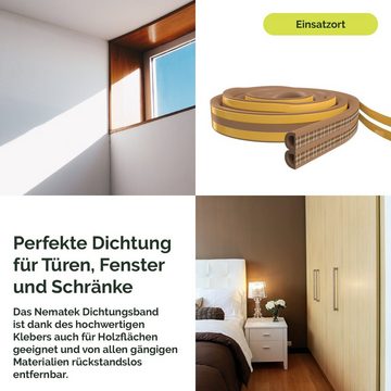 Nematek Insektenschutz-Fensterrahmen Nematek® Dichtungsband für Tür- und Fensterspalten, selbstklebend