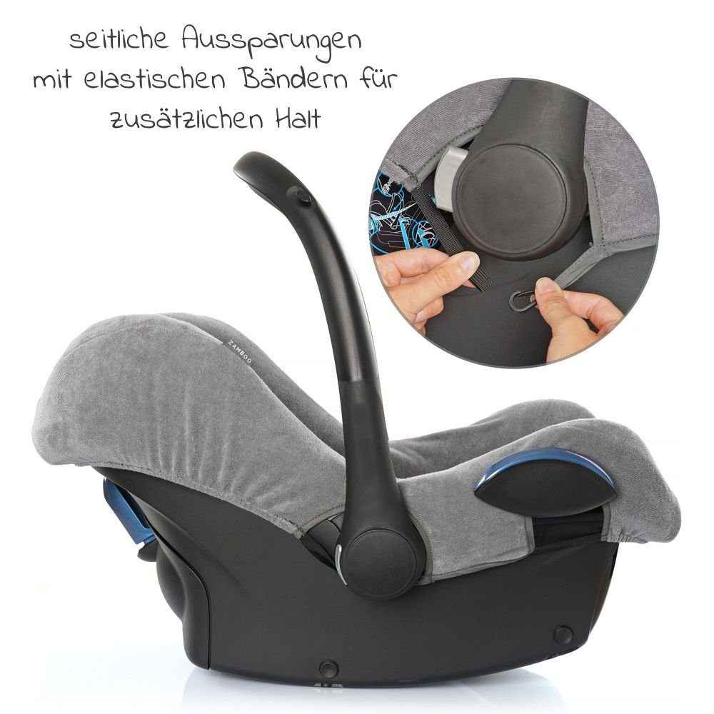 Grau, Zamboo Cabriofix Babyschale Sommerbezug für Maxi Bezug Autokindersitz Cosi Schutzbezug