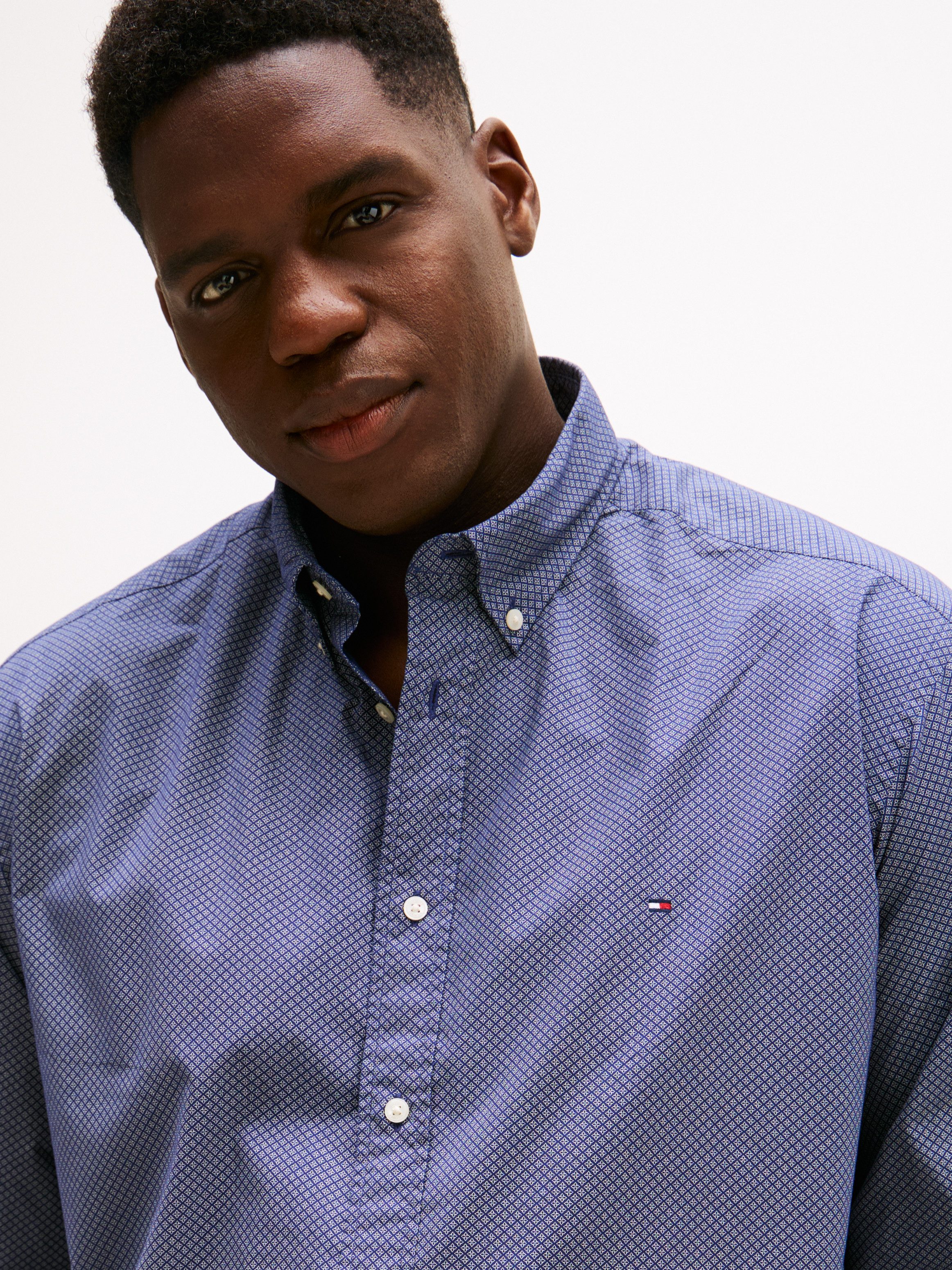 Tommy Hilfiger Big & Tall Langarmhemd BT-FLEX POPLIN MICRO Große Größen, Bu günstig online kaufen