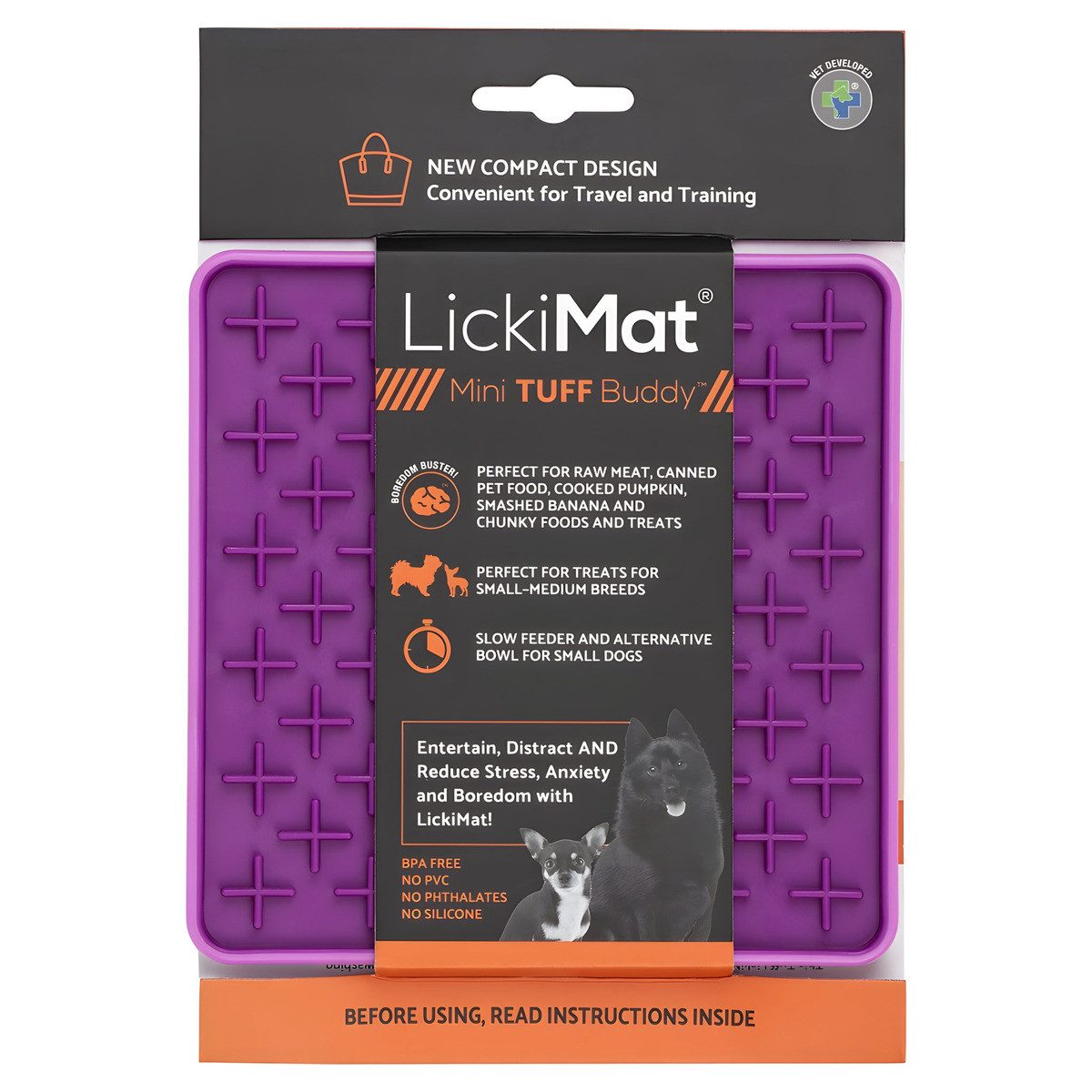 LickiMat Antischlingnapf Mini Buddy Tuff lila
