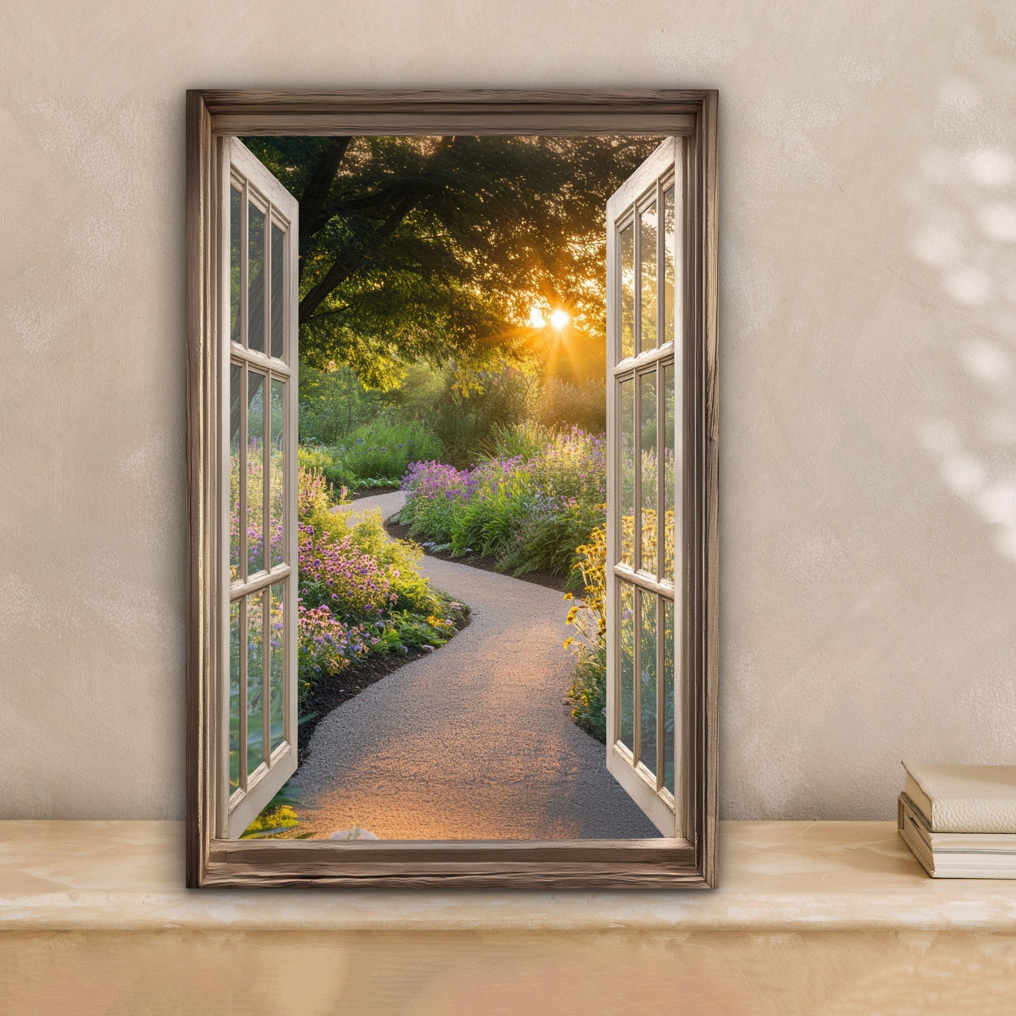 OneMillionCanvasses® Leinwandbild Aussicht - Blumen - günstig online kaufen