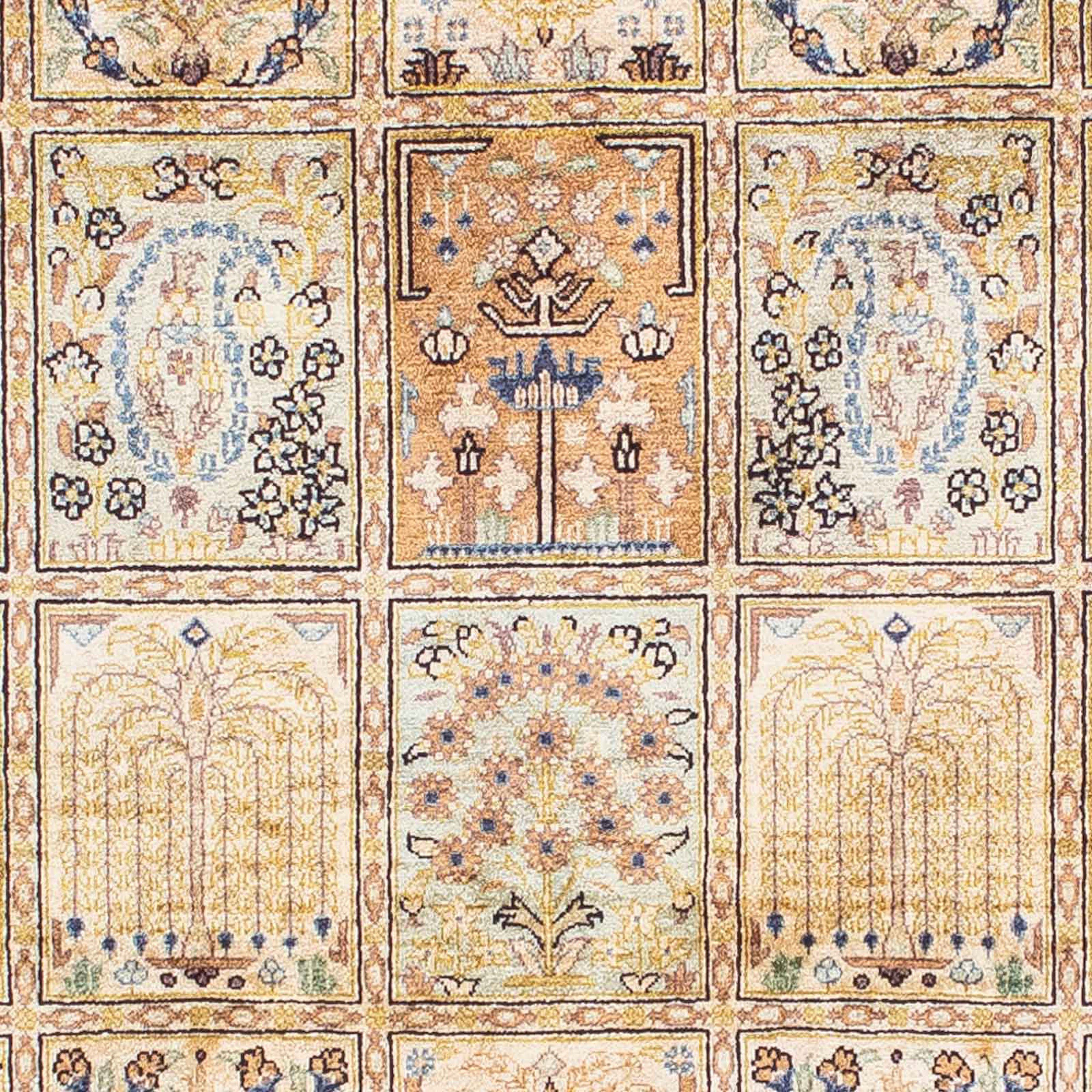 Orientteppich Perser - Wohnzimmer, morgenland, rechteckig, 10 cm - 96 149 Handgeknüpft, x - mehrfarbig, mm, mit Zertifikat Einzelstück Höhe: Ghom