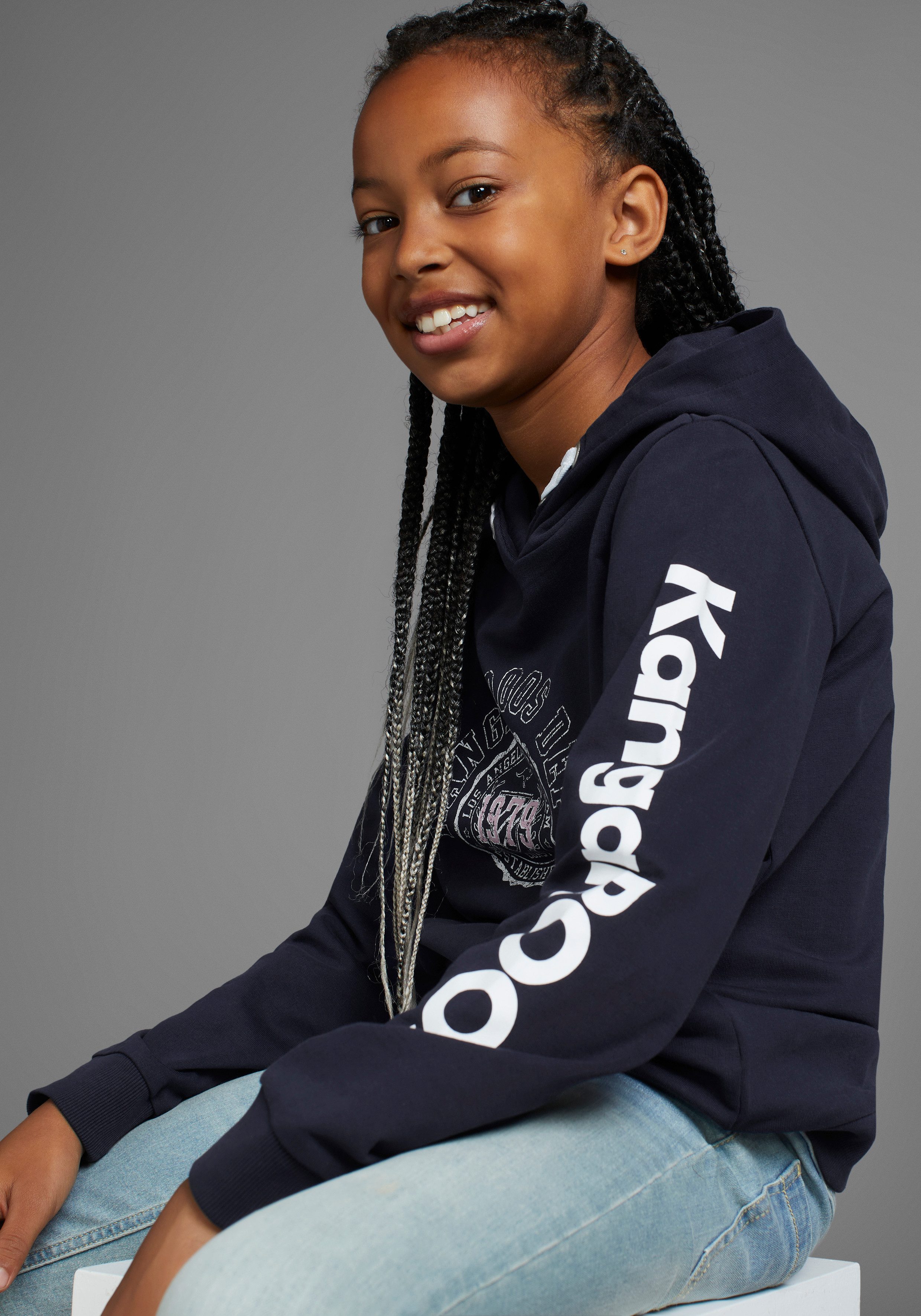 KangaROOS Kapuzensweatshirt Logo-Print, in weicher Qualität für Mädchen