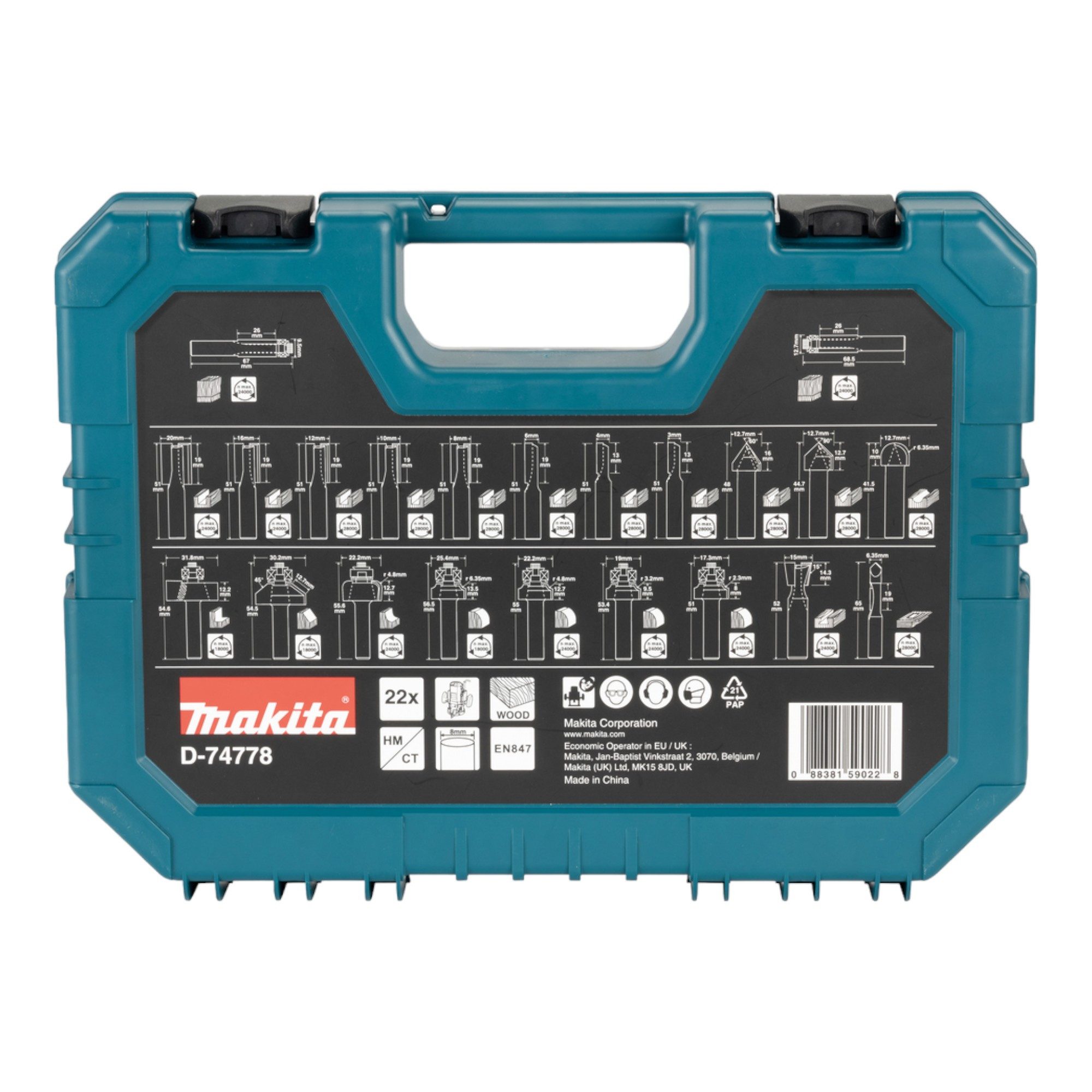 Makita Fräser-Set Fräser Set (D-74778) 22 günstig online kaufen
