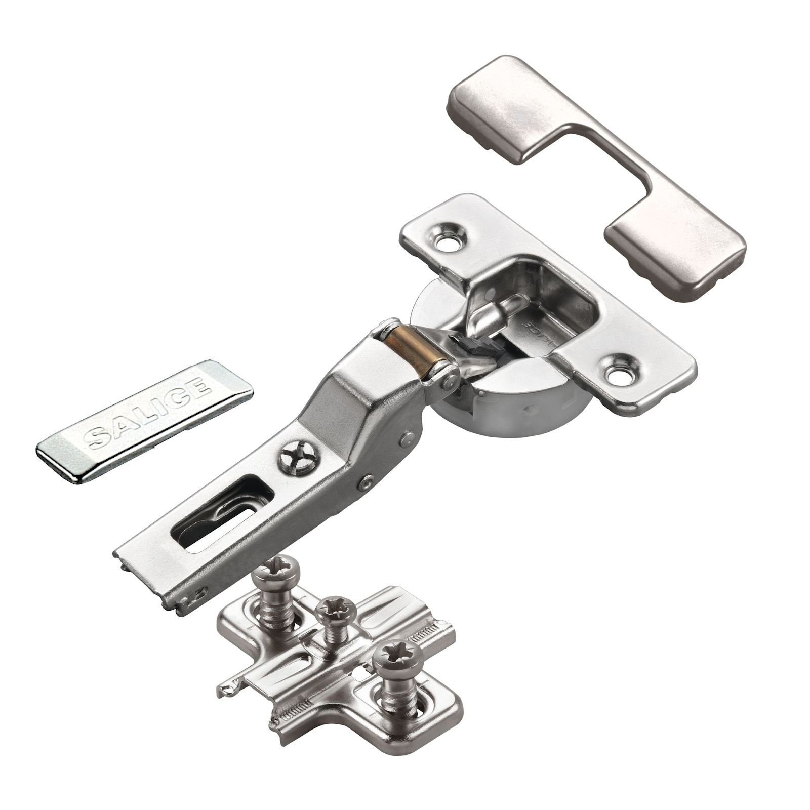 Salice Möbelbeschlag 2 x Salice Topfband S700 110° Bohrbild T52 Nickel matt MPL Langl. H6 (2 St)