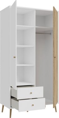 FORTE Drehtürenschrank Harllson EasyKlix by Forte, Montage von Korpus und Türen ohne Werkzeug oder Schrauben