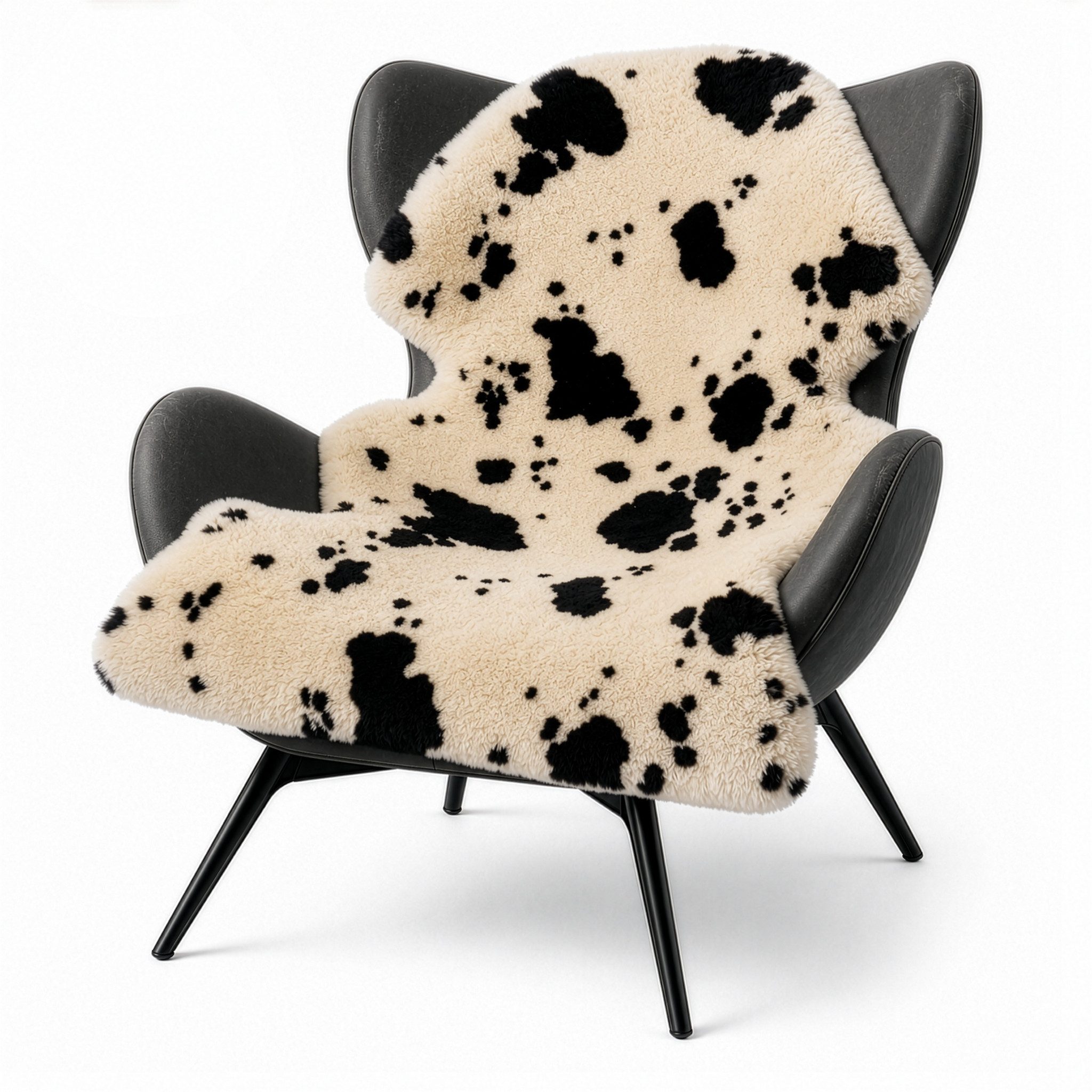 Karat Fellteppich Design-Schaffell Audrey, Echtes Lammfell aus 100 % Schafwolle, Mit natürlichem Lederrücken
