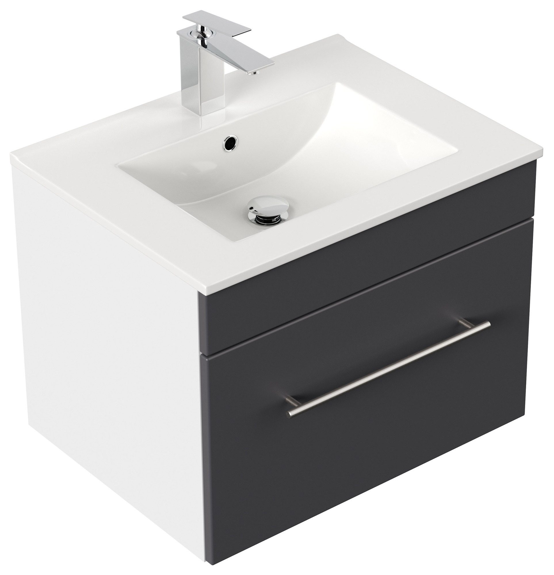 Magnolia Home Waschtisch Badmöbel SANTINI 60 SoftClose anthrazit