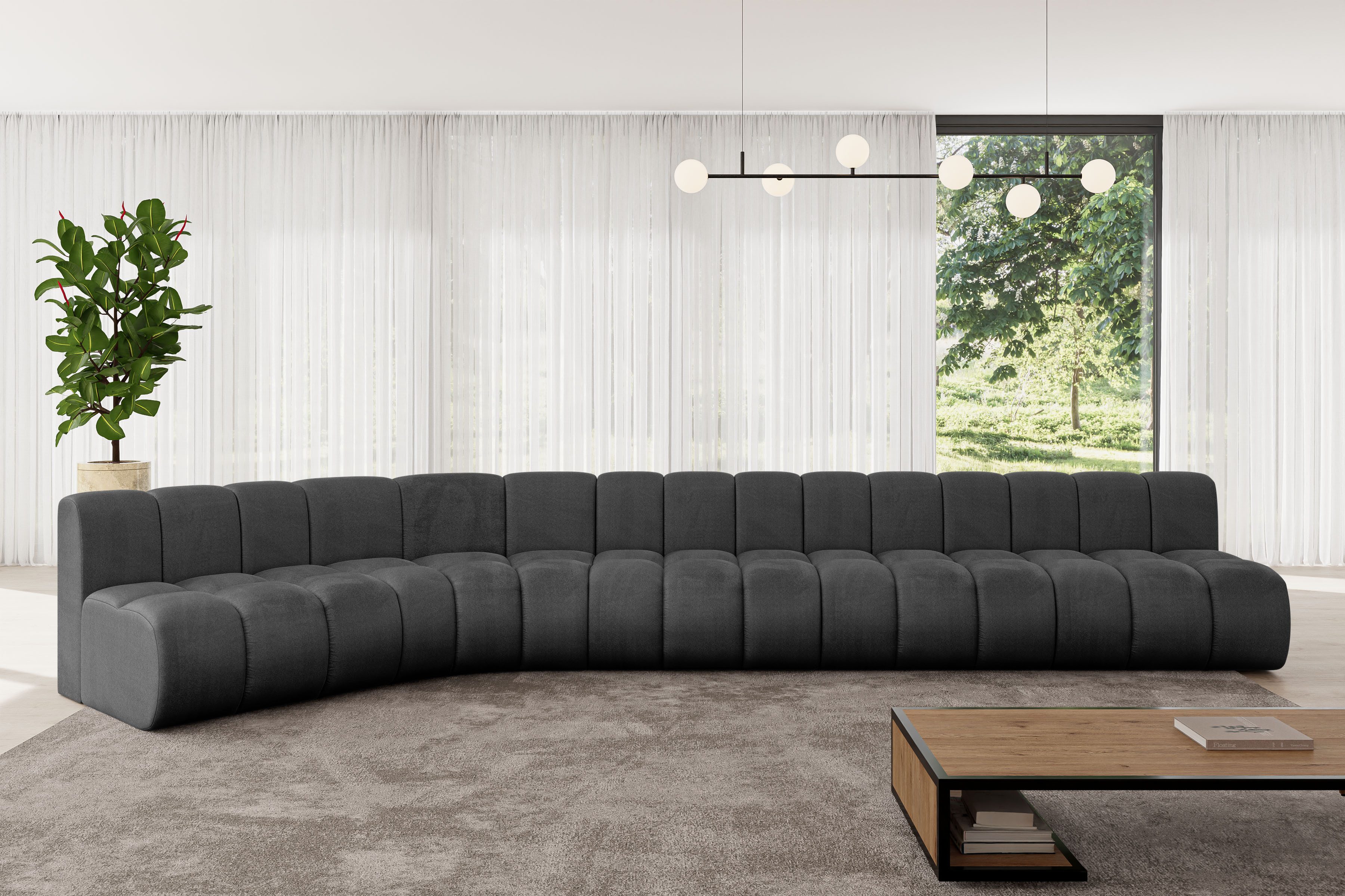 ALTDECOR Ecksofa Montra-L3, Corner Sofa U-Form Vielseitige Sofa Wohnlandschaft Wohnzimmer, FORWARDER_CURBSIDE