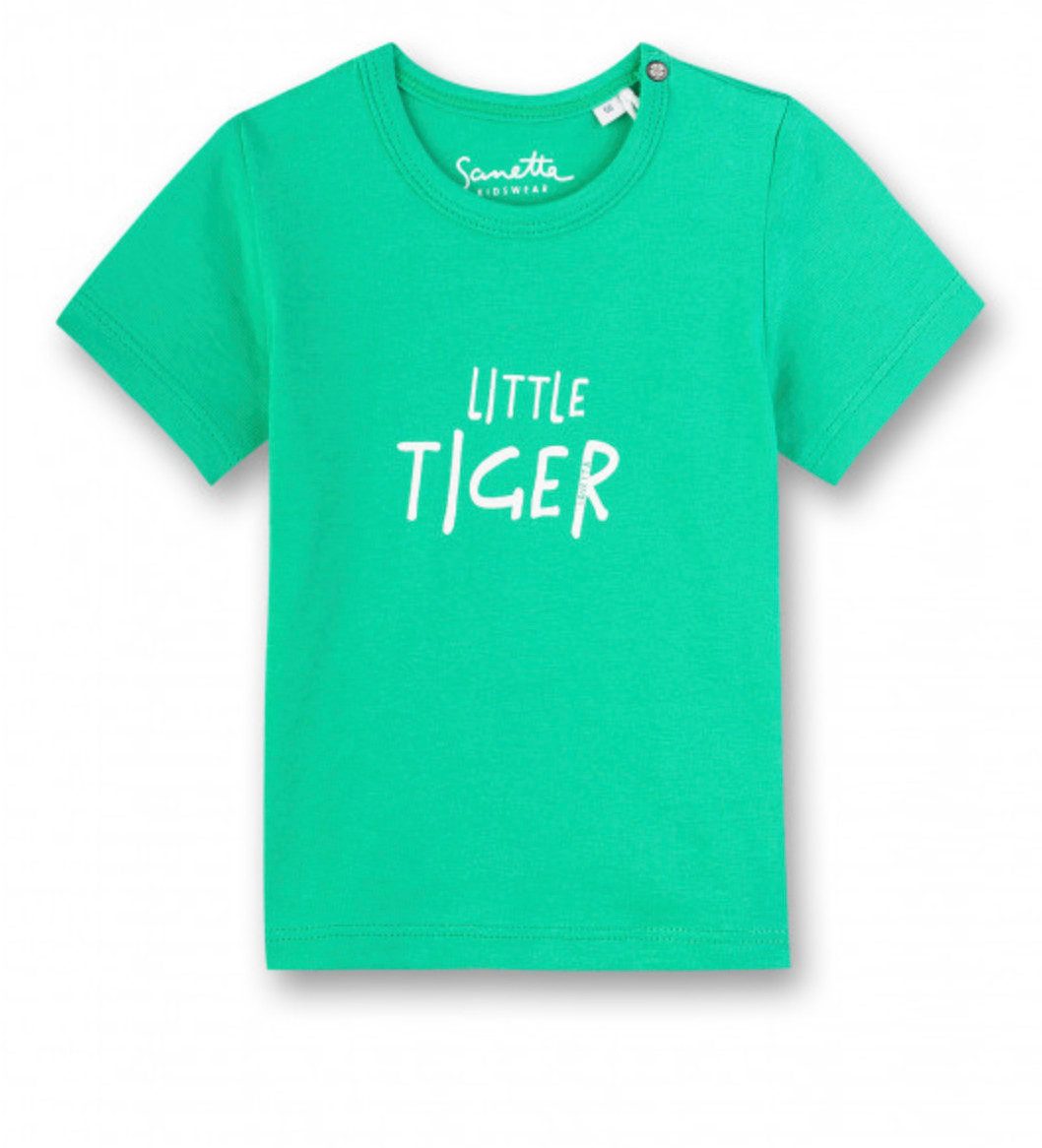 Sanetta T-Shirt Baby T-Shirt aus Baumwolle mit Tiger Print und Statement Motiv