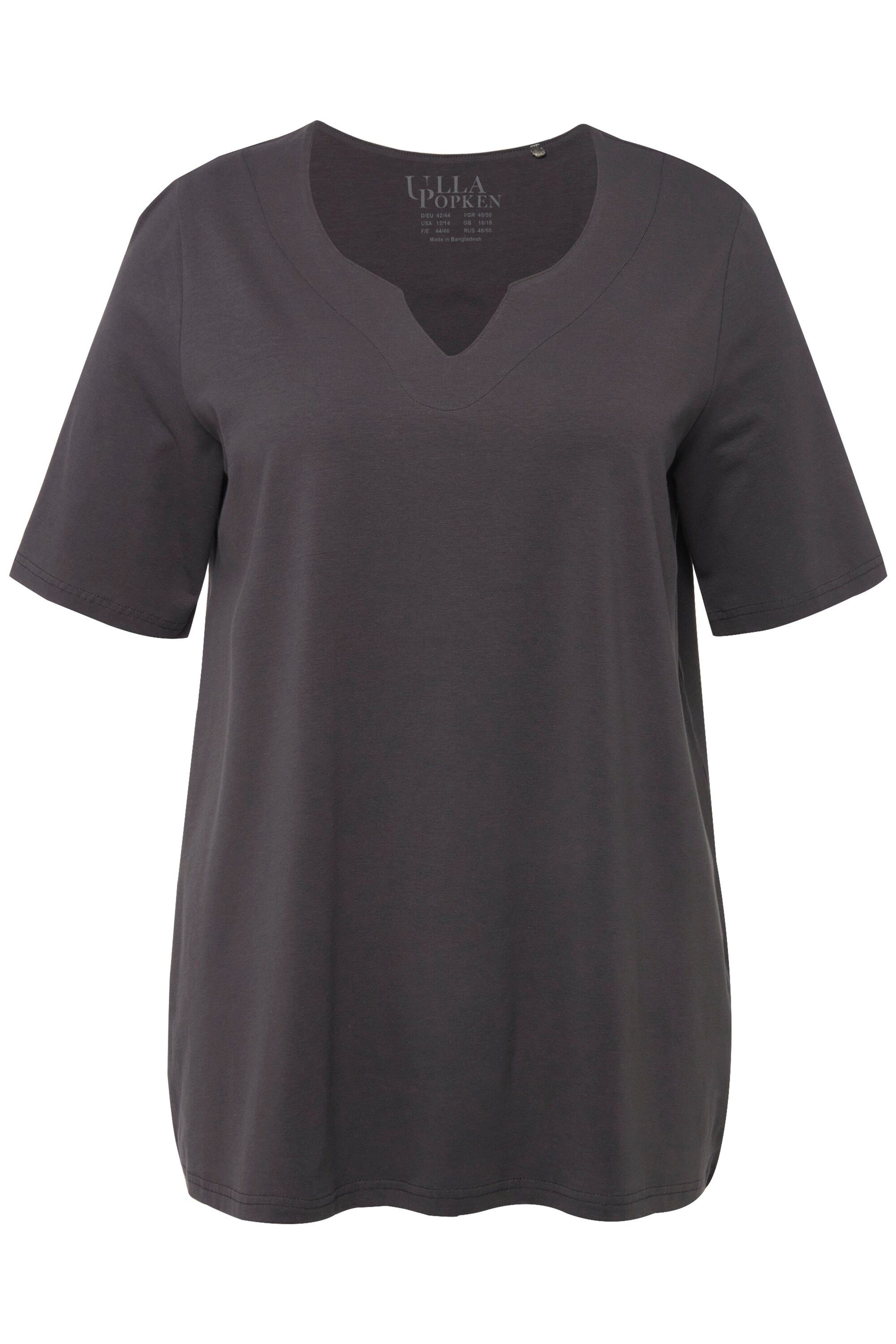 Ulla Popken T-Shirt T-Shirt A-Linie Tunika-Ausschnitt günstig online kaufen