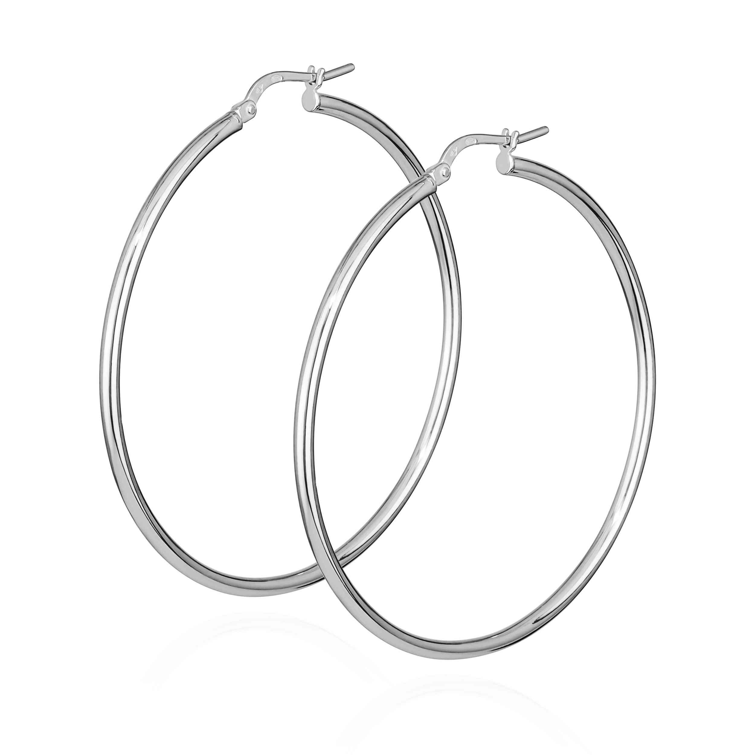NKlaus Klappcreolen Paar 50mm Creolen 925 günstig online kaufen