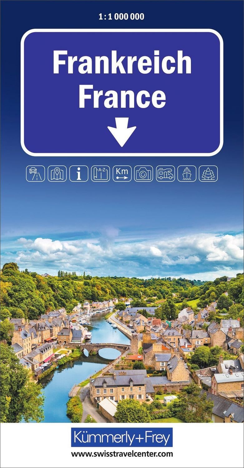 Kümmerly+Frey Strassenkarte Frankreich 1:1 Mio. Inkl. Transitpläne, Or / diverse, Inkl. Transitpläne, Ortsverzeichnis und Reiseinformationen