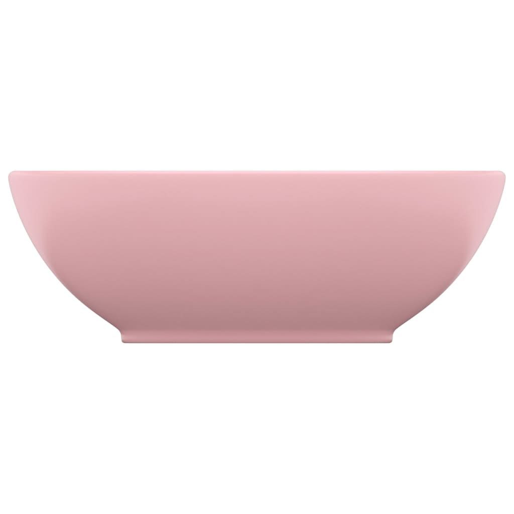 vidaXL Waschbecken Luxuriöses Ovales Waschbecken Matt Rosa 40x33 cm Keramik günstig online kaufen