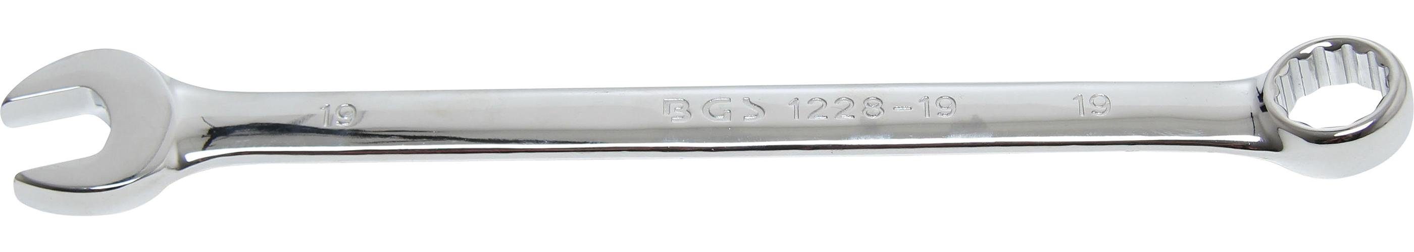 BGS technic Maulschlüssel Maul-Ringschlüssel, extra lang, SW 19 mm