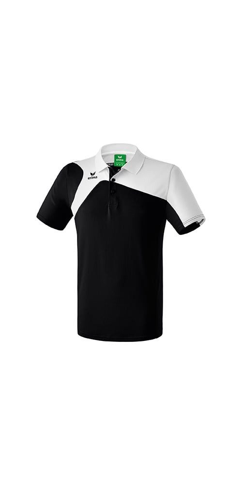 Erima T-Shirt Sport-Polo Club 1900 2.0 (100% Polyester) schwarz/weiss Herren