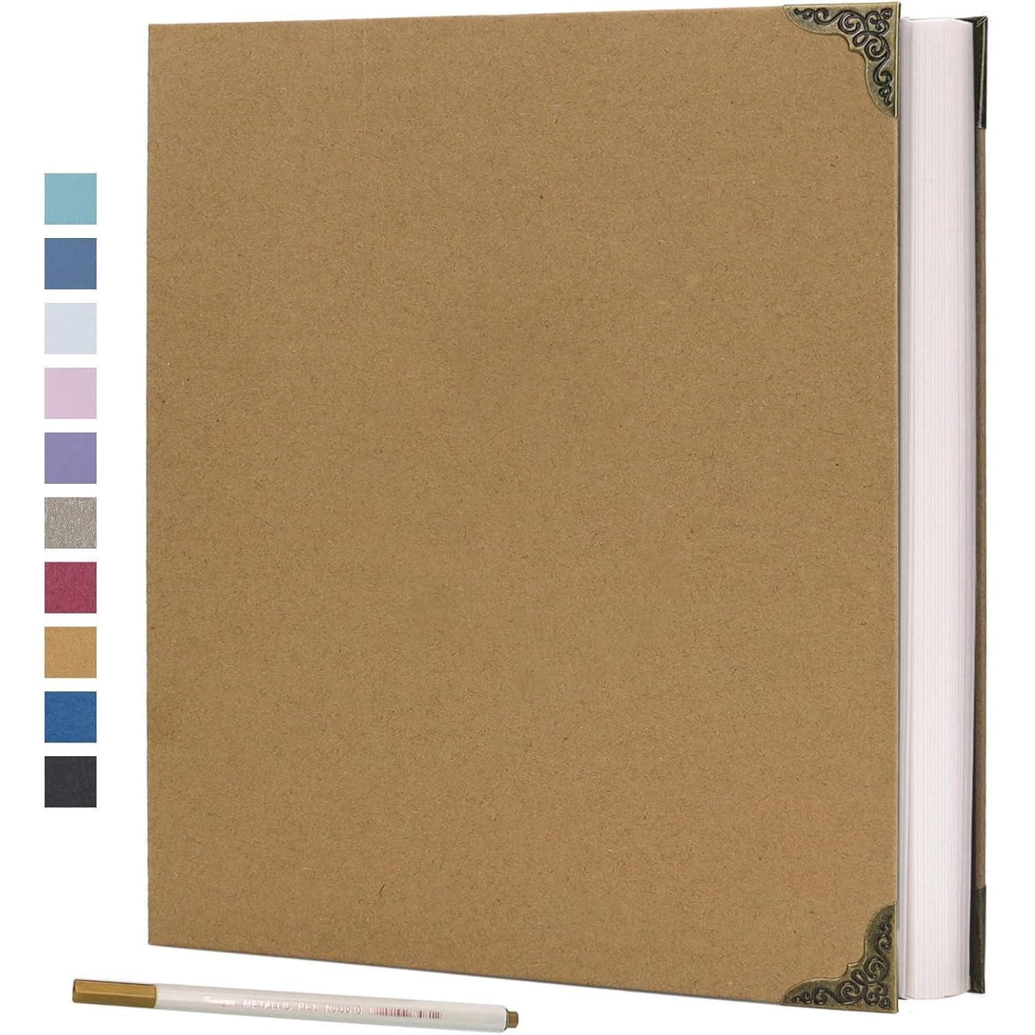 LuxusKollektion Fotoalbum Fotoalbum Selbstklebend 60 Seiten Hardcover Scrapbook DIY Kit 30x30cm