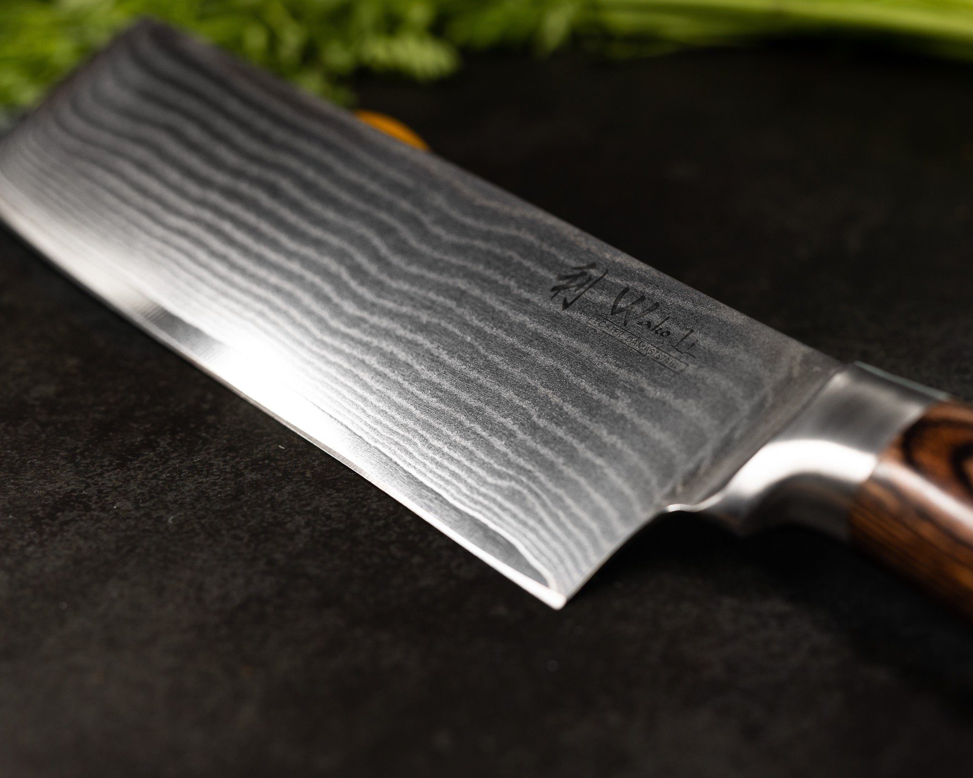 17,50 cm Messer EDIB I 67 Asiamesser Wakoli Lagen I Pakkah aus Klinge Damaststahl Nakiri