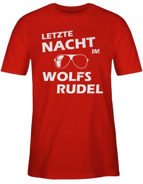 Shirtracer T-Shirt Letzte Nacht im Wolfsrudel - Hangover JGA Männer