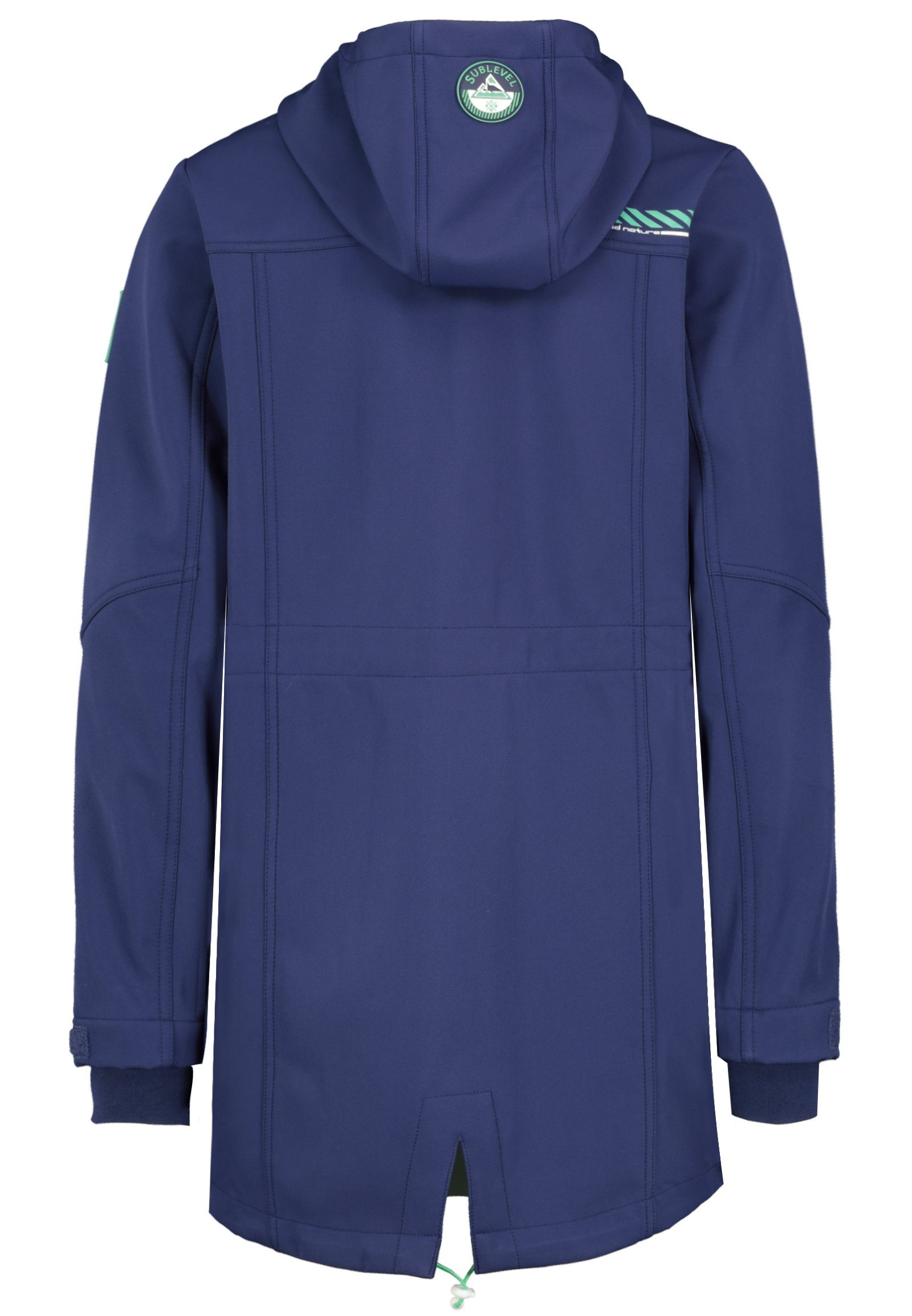 blue Kapuze Softshelljacke Softshelljacke SUBLEVEL mit