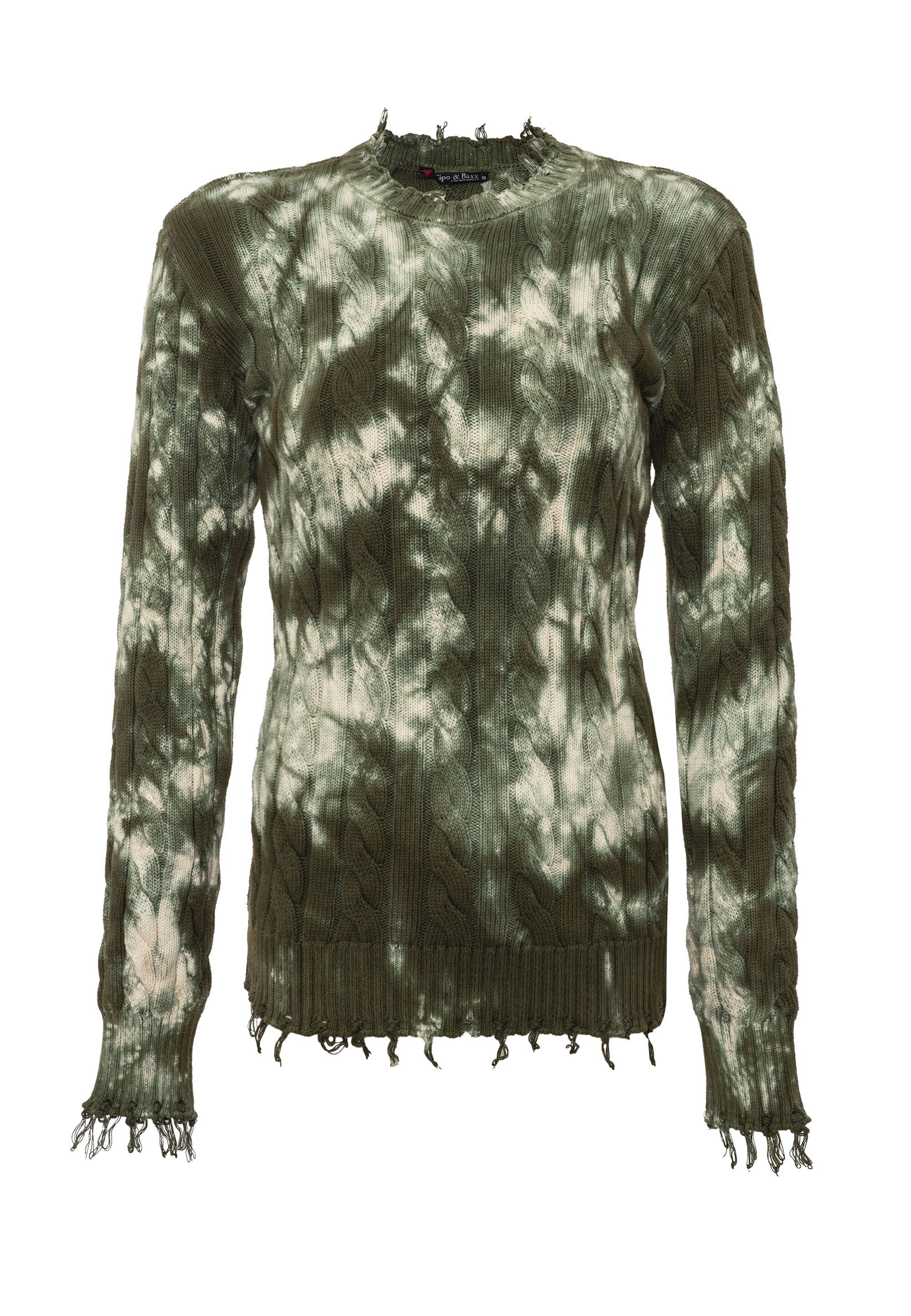 Cipo & Baxx Strickpullover WP268 (1-tlg) Tie-Dye Optik günstig online kaufen
