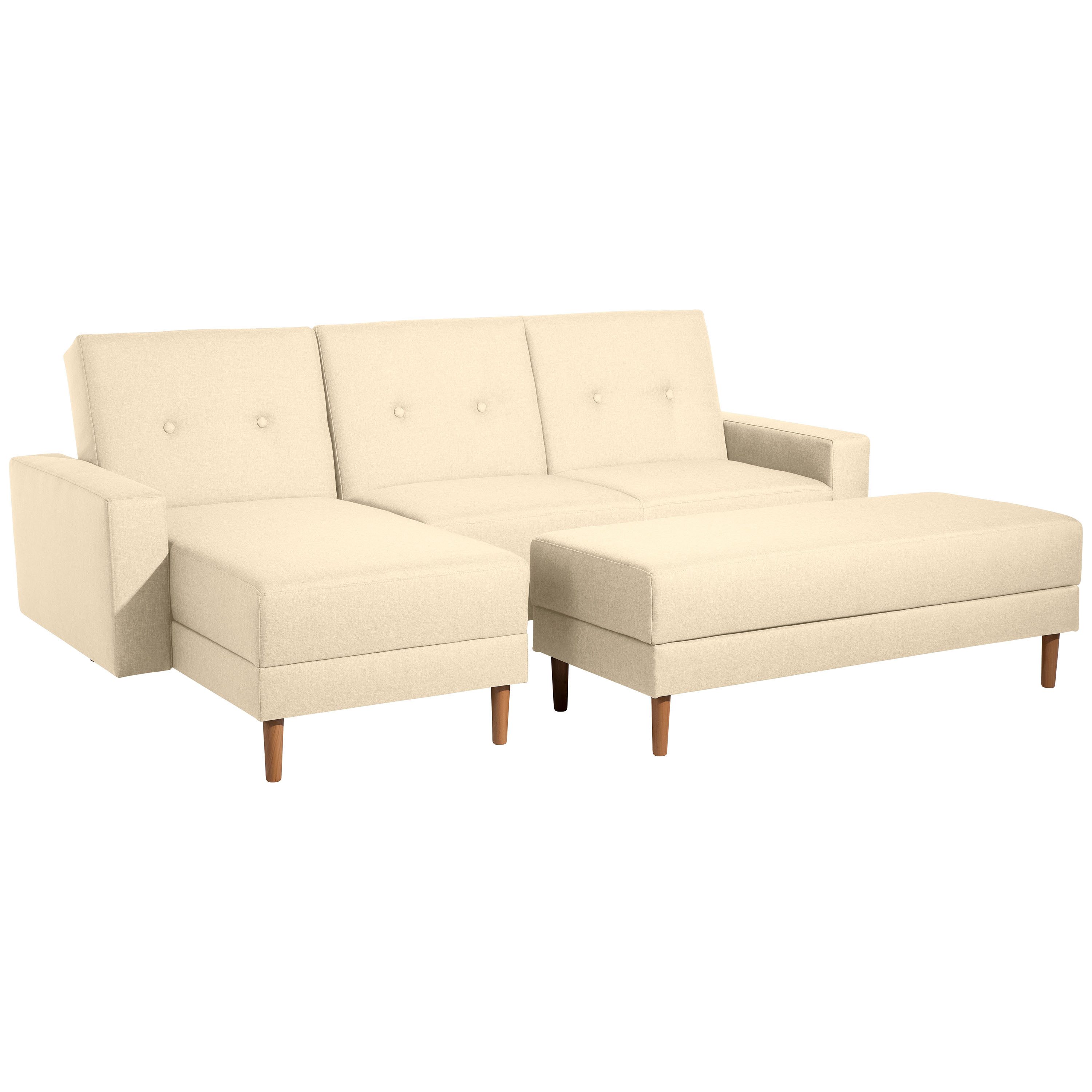 Max Winzer® Ecksofa Just Cool, Funktionssofa mit Hocker