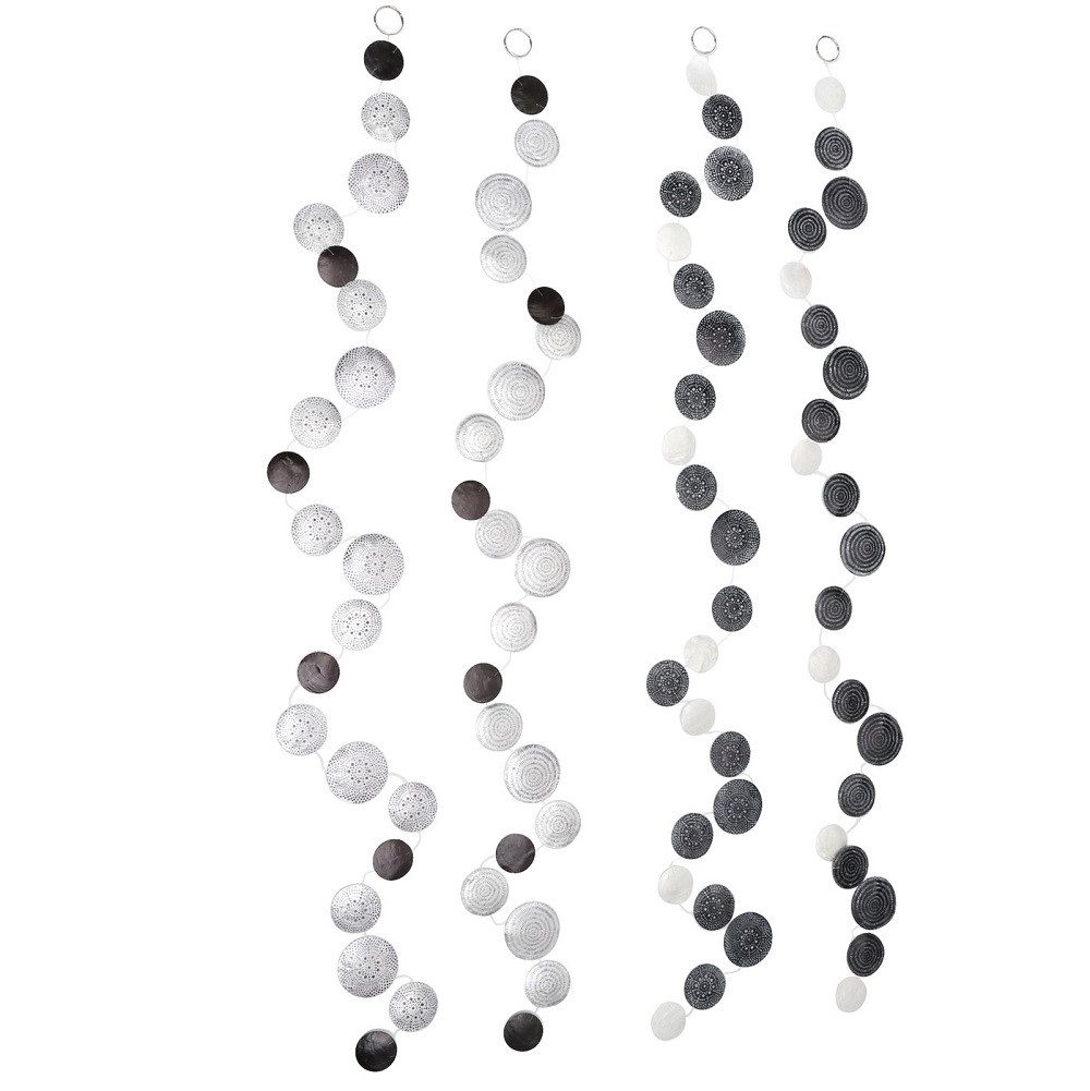 BOLTZE GRUPPE GmbH Hängedekoration Capiz-Girlande Graphica Set 2 x Hell+2 x Dunkel L:180cm