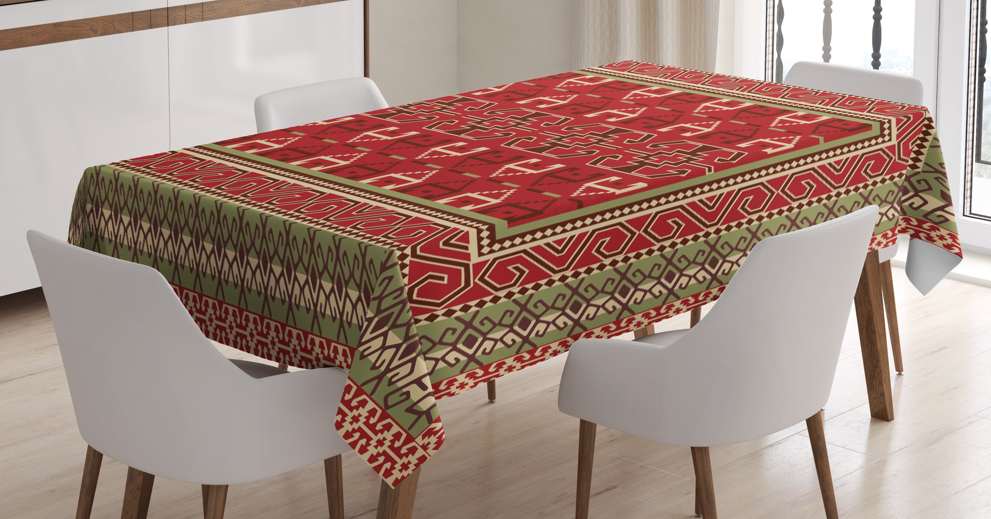 Abakuhaus Tischdecke Klare Türkisch-Muster den Waschbar Farben, geeignet Abstraktes Bereich Farbfest Für Außen Feld
