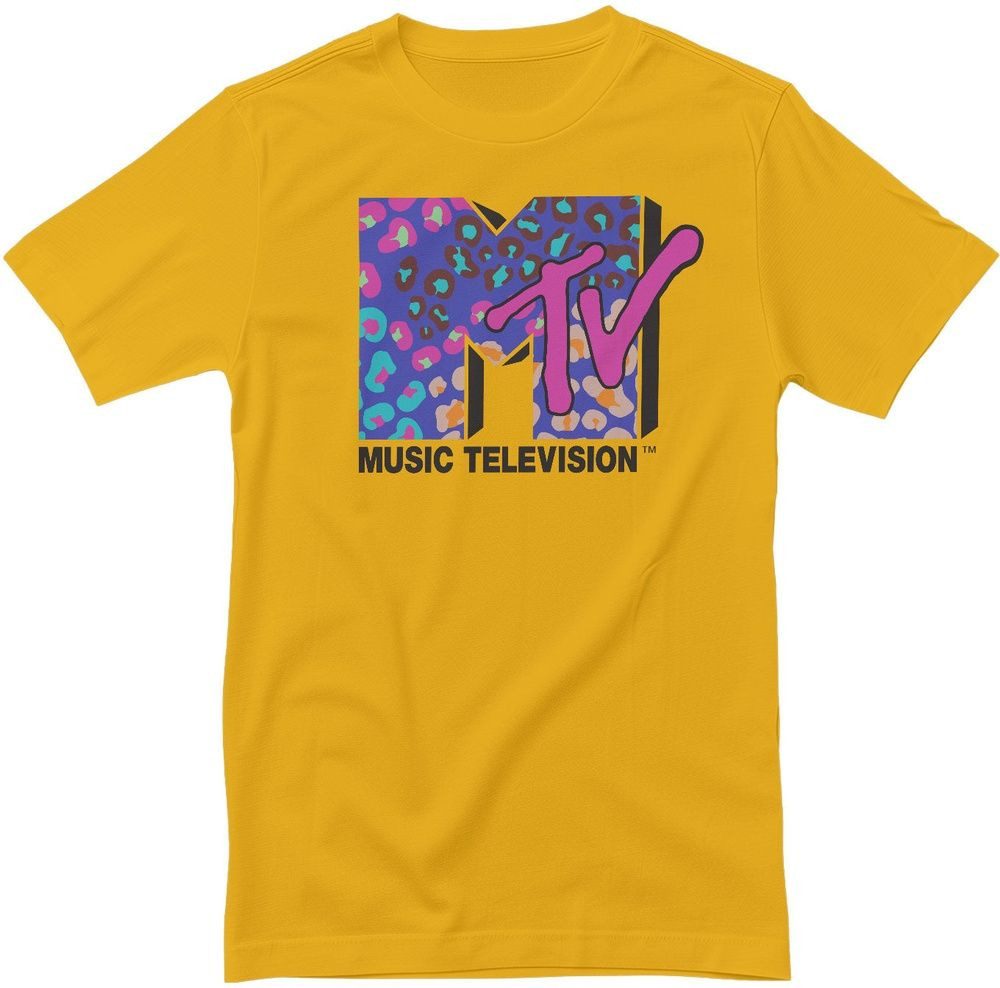 MTV T-Shirt MTV - Colorful Leopard Pattern Logo T-Shirt