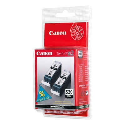 Canon PGI-520Bk Tintenpatrone (Doppelpack, 2-tlg., Original Druckerpatrone, schwarz)