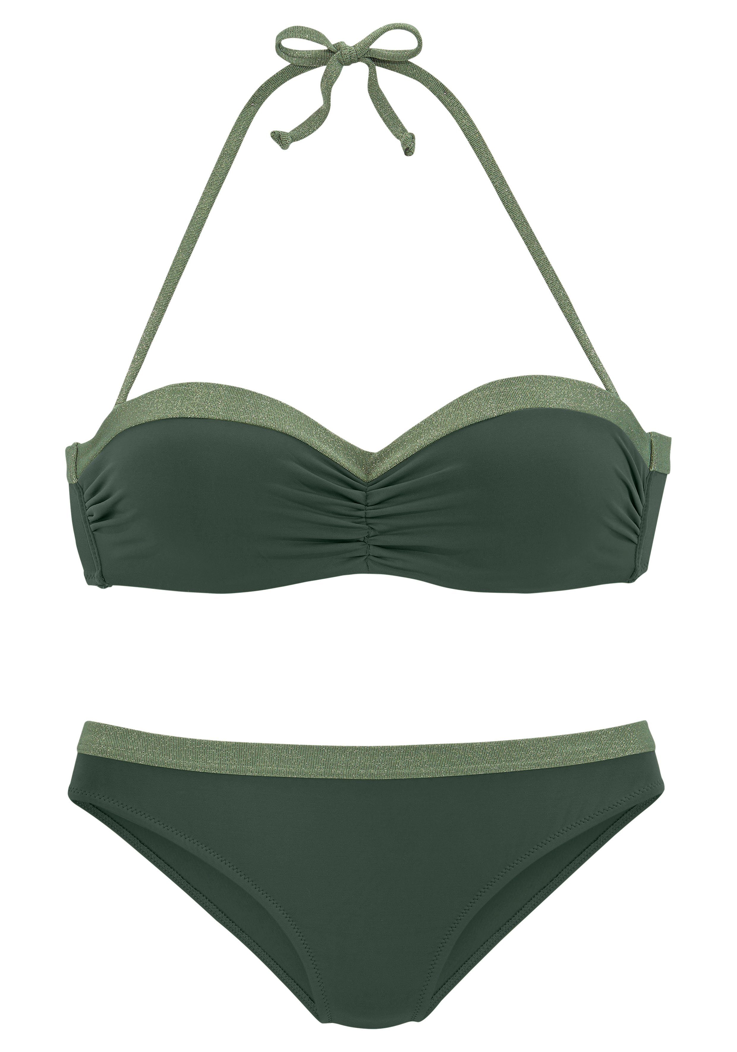 JETTE Bügel-Bandeau-Bikini mit glitzernden Einsätzen günstig online kaufen