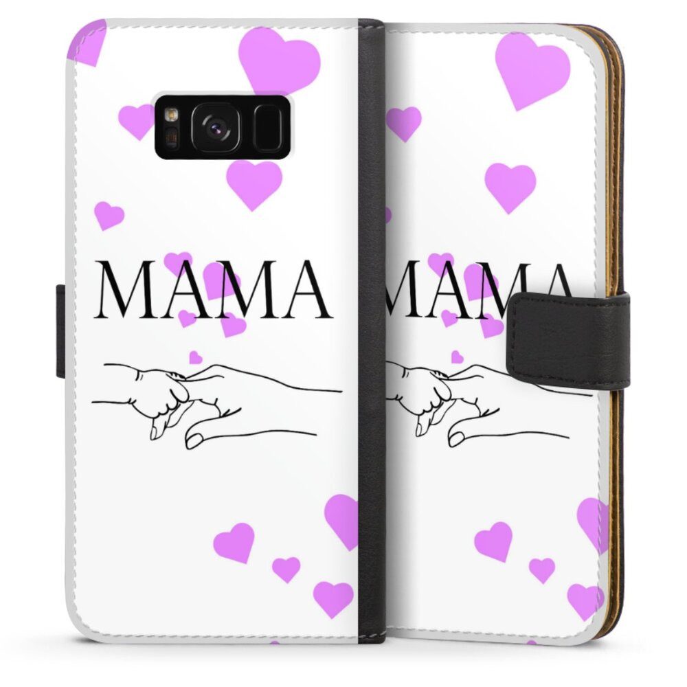 DeinDesign Handyhülle Muttertag Mama Familie Muttertag-Mama und kinder, Samsung Galaxy S8 Plus Hülle Flip Case Klapphülle Handytasche Leder