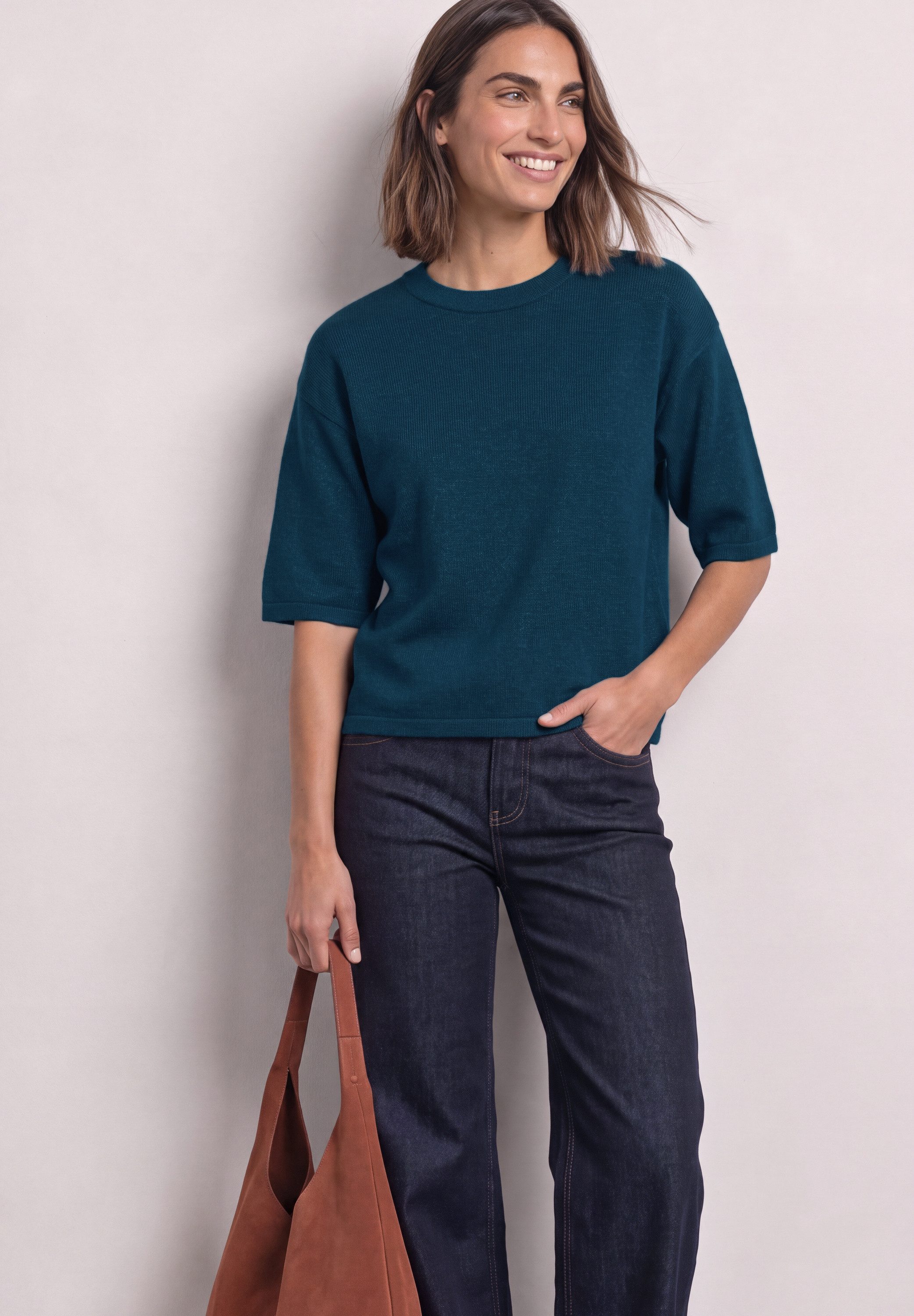 STREET ONE 3/4 Arm-Pullover mit 3/4 Ärmeln