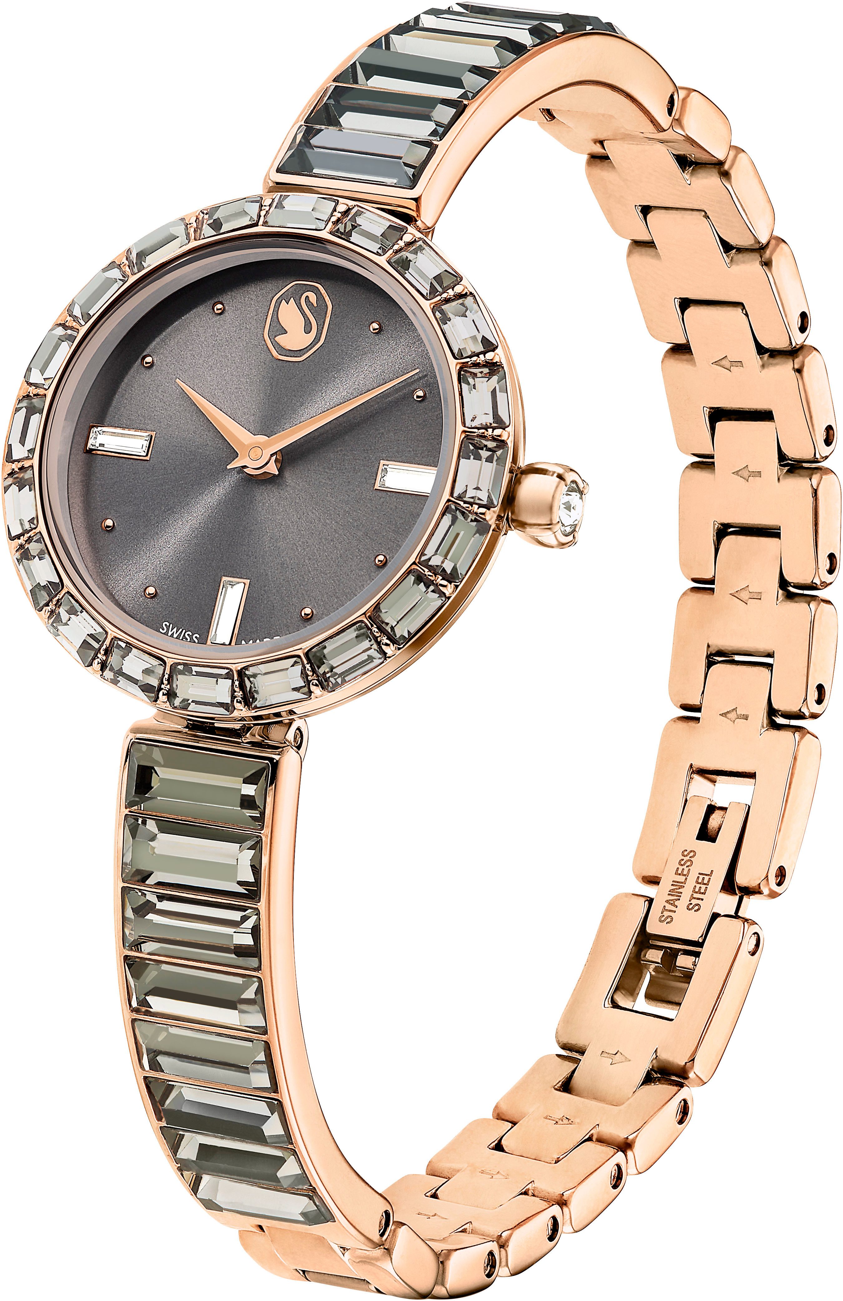 Swarovski Quarzuhr MATRIX BANGLE 5679887, Armbanduhr, Damenuhr, analog, Swarovski®-Kristalle, Swiss Made