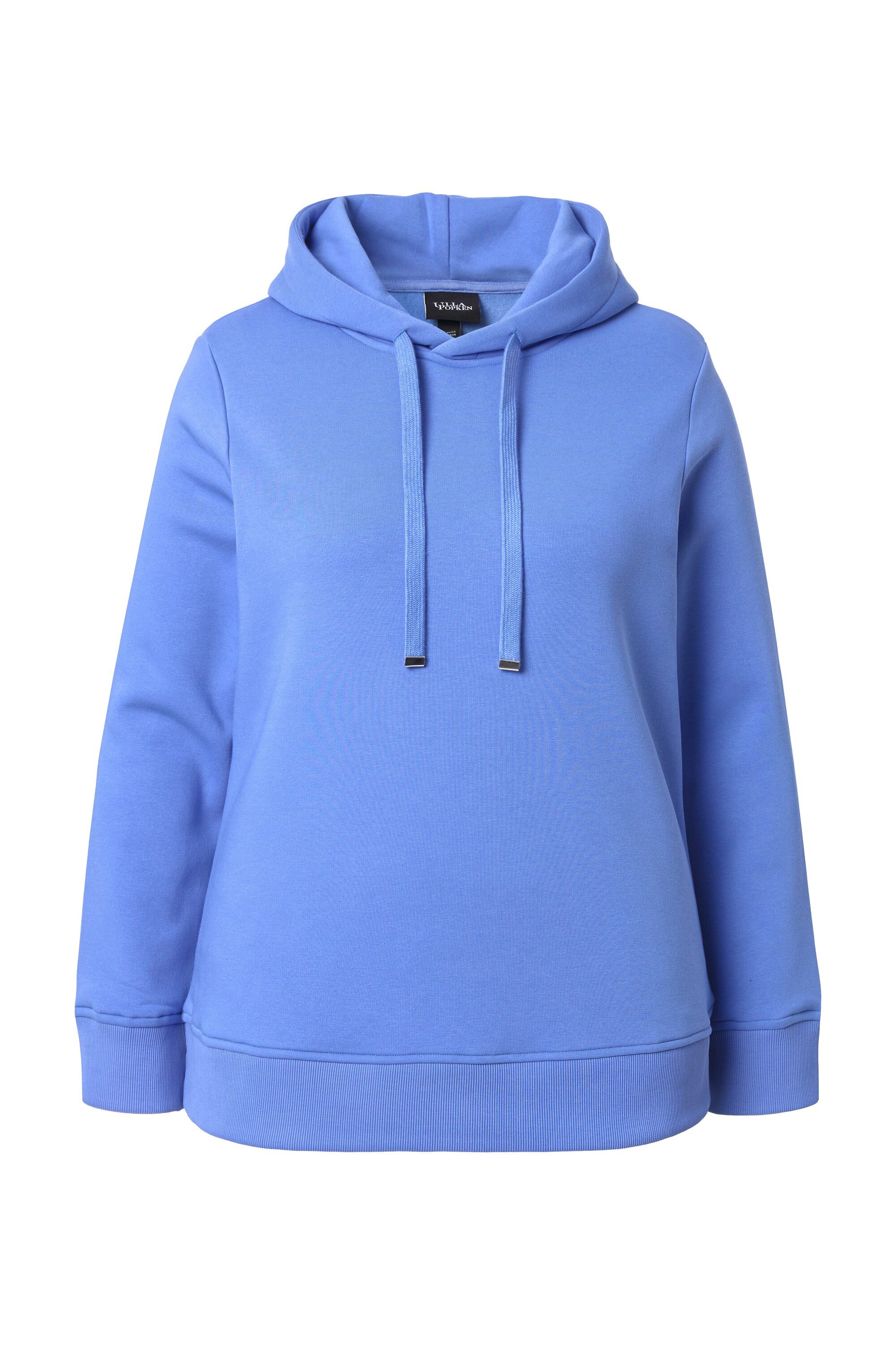 Ulla Popken Sweatshirt Super softer Hoodie Rippbündchen Kapuze Langarm günstig online kaufen