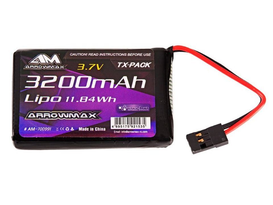 ArrowMax Arrowmax Competition LiPo TX-Pack Sender Sanwa MT-44 # 3200mAh 3.7V Akku