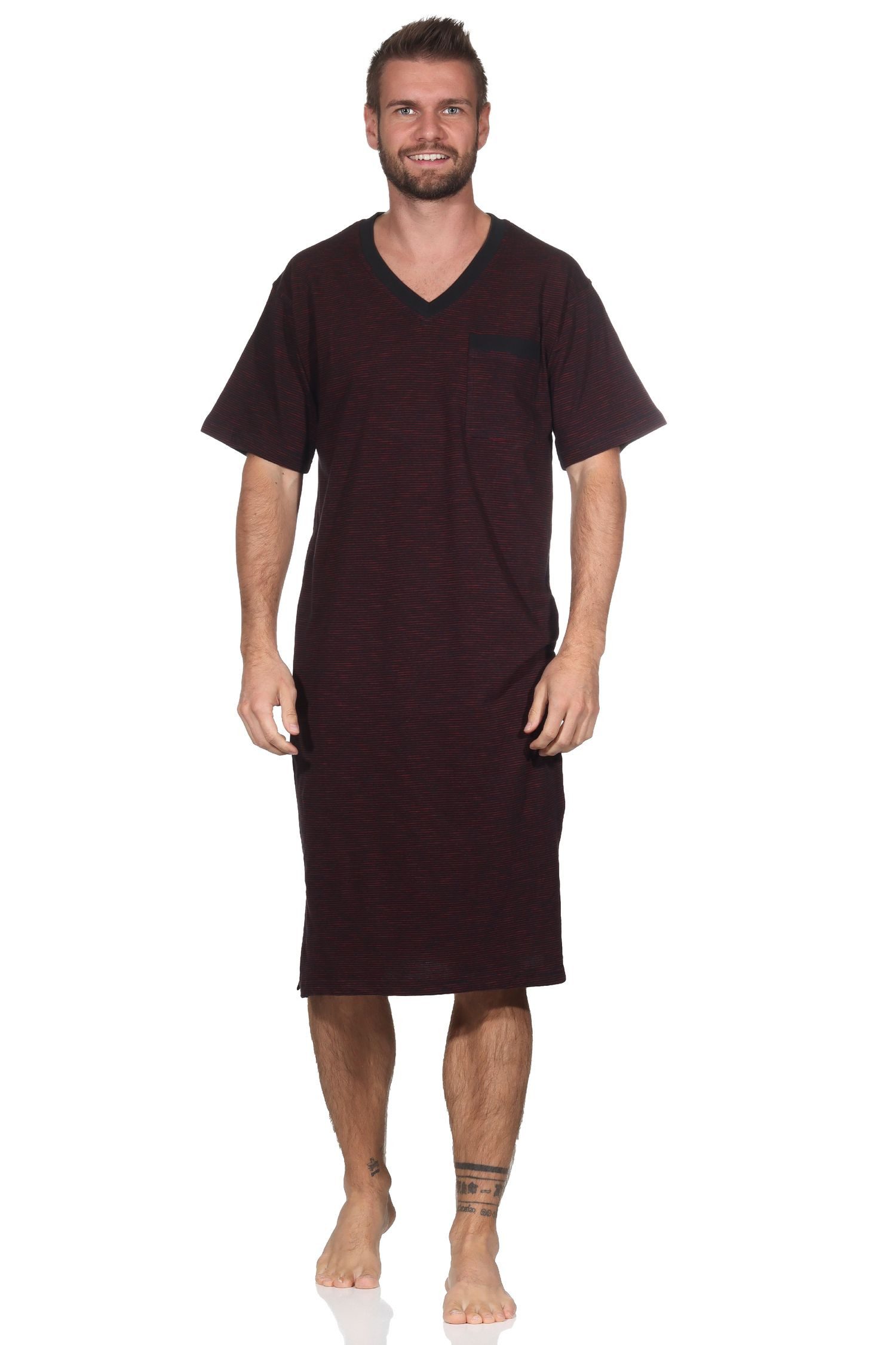 Normann Pyjama Normann Herren kurzarm Nachthemd günstig online kaufen