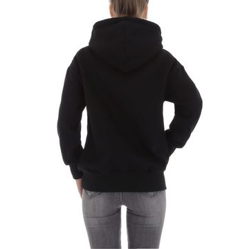 Ital-Design Kapuzensweatshirt Damen Freizeit (86099040) Kapuze Sweatshirt in Schwarz