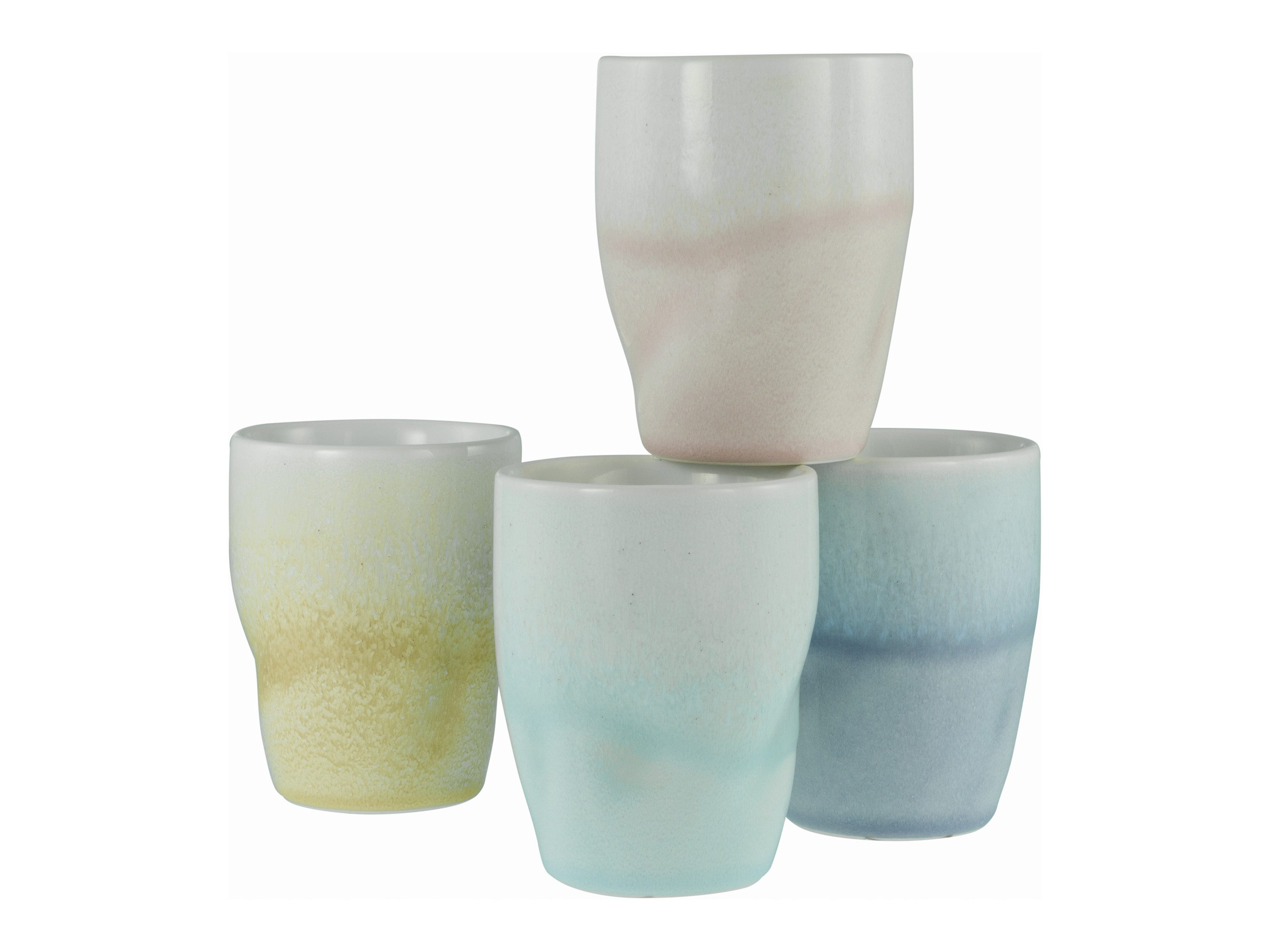CreaTable Кружки Squeezy Maytime Kaffeebecher 4-tlg, Steinzeug