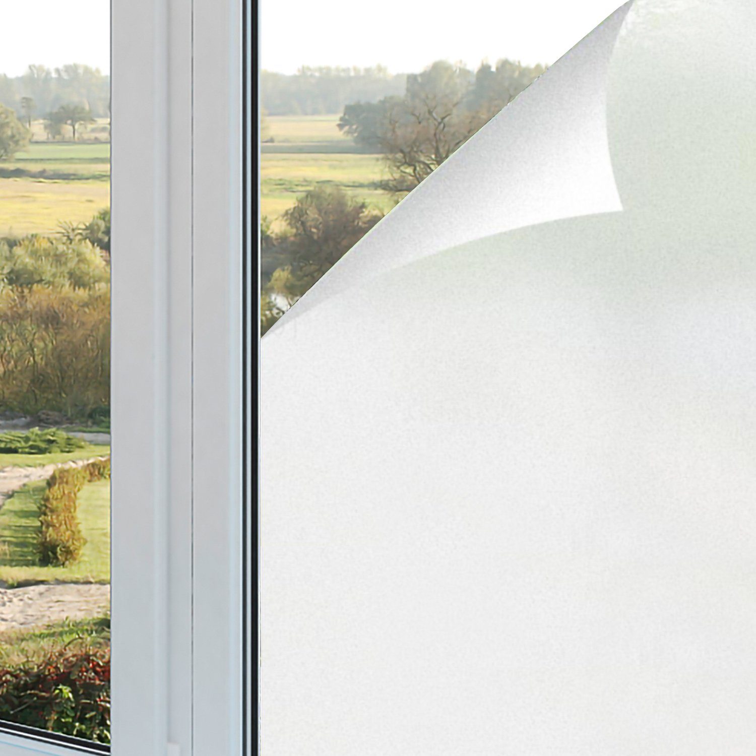 Sichtschutzfolie milchglas Clanmacy Fensterfolie Fenster 45/60/90cm, 90*200CM Fensterfolie Spiegelfolie Milchglasfolie