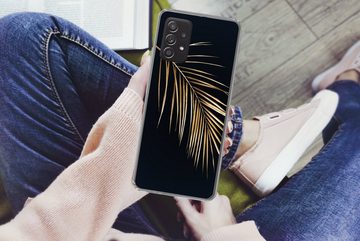 MuchoWow Handyhülle Pflanzen - Gold - Schwarz - Blätter - Luxus, Handyhülle Telefonhülle Samsung Galaxy A33