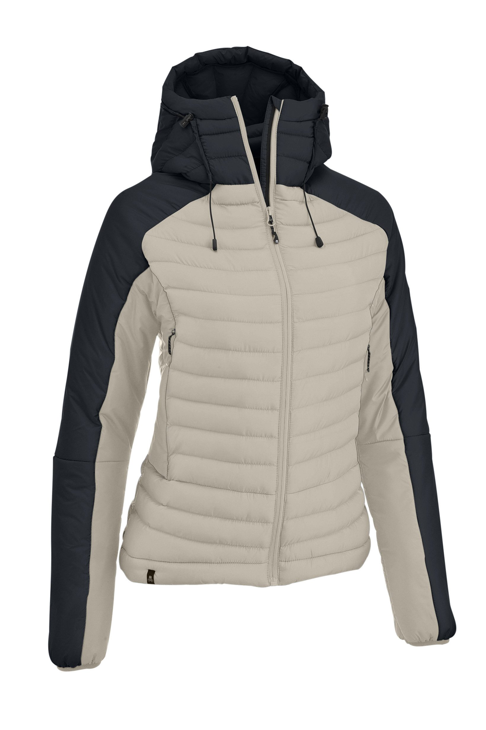 Maul Sport® Funktionsjacke Saas-Fee Ultra-Stepp Thermojacke m. Kap. beige/schwarz