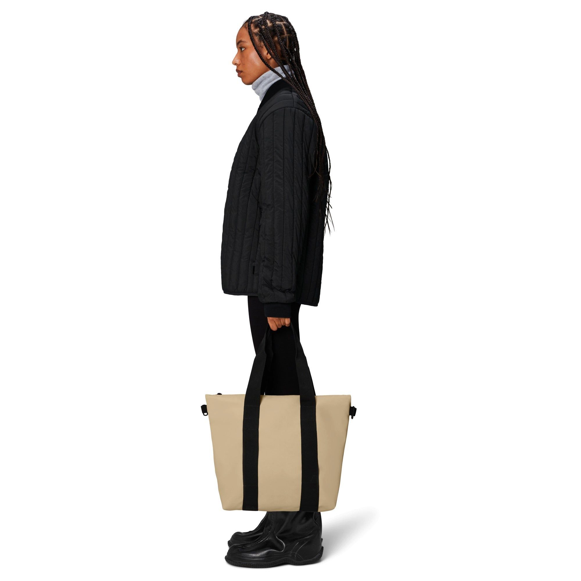 Rains Shopper Tote Bag Mini - Shopper 36 cm (sand)