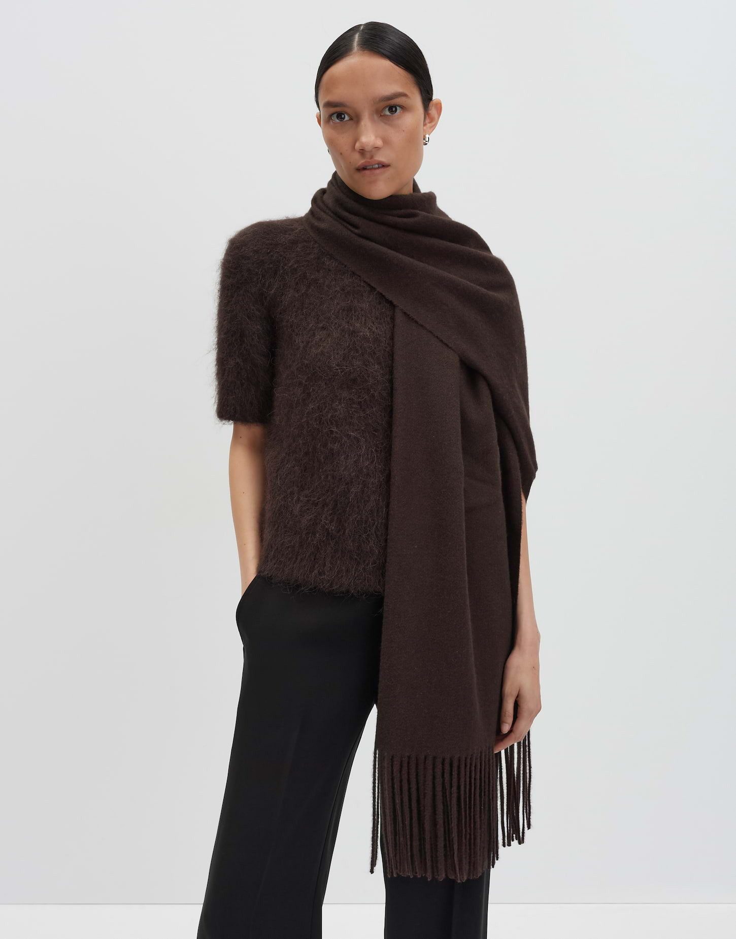 someday Schal BARULA LONG BARULA LONG Schal, one size, weicher Griff, lange Fransen